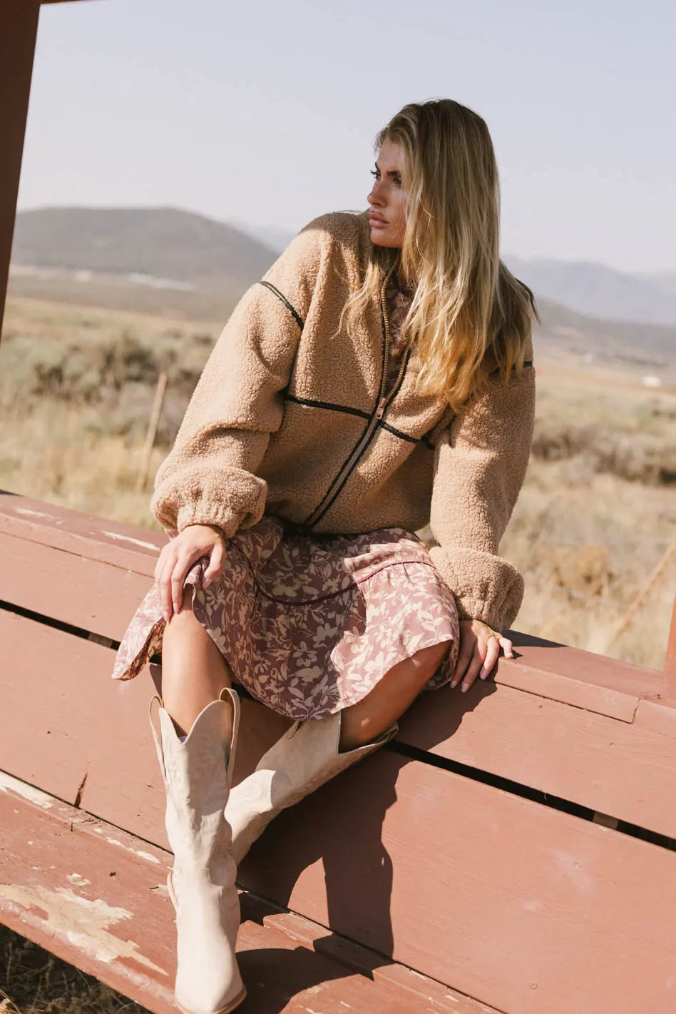 Gabby Fleece Zip Up Hoodie - Soft & Cozy Tan Pullover for Women | Perfect for Casual Outfits, Loungewear & Outdoor Activities