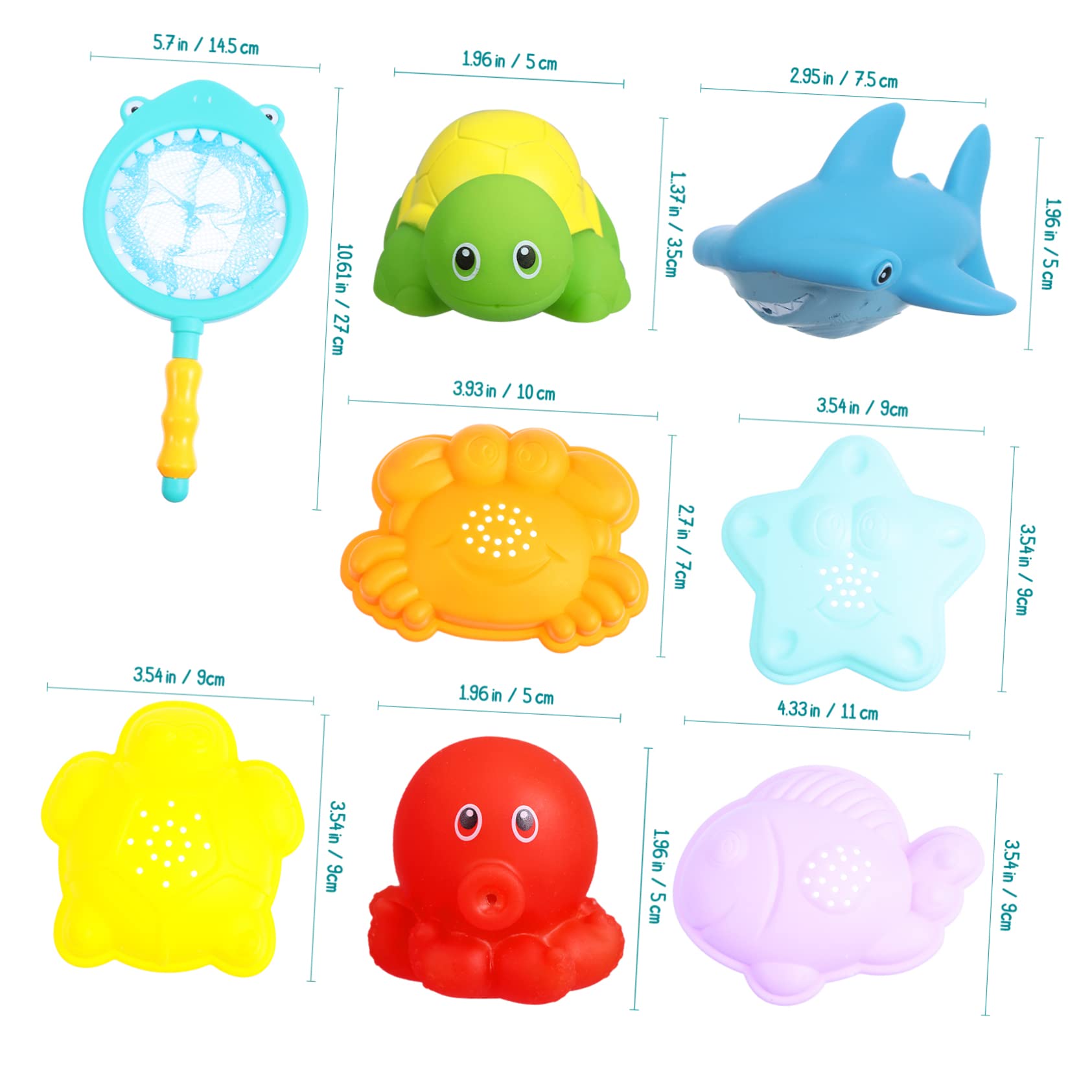 MUSISALY 1 Set Animal Bath Toys - Squirters for Kids, Vinyl Bathtub & Shower Toys, Fun Beach Play Set for Toddlers | Perfect for Bath Time, Pool Parties & Outdoor Water Play