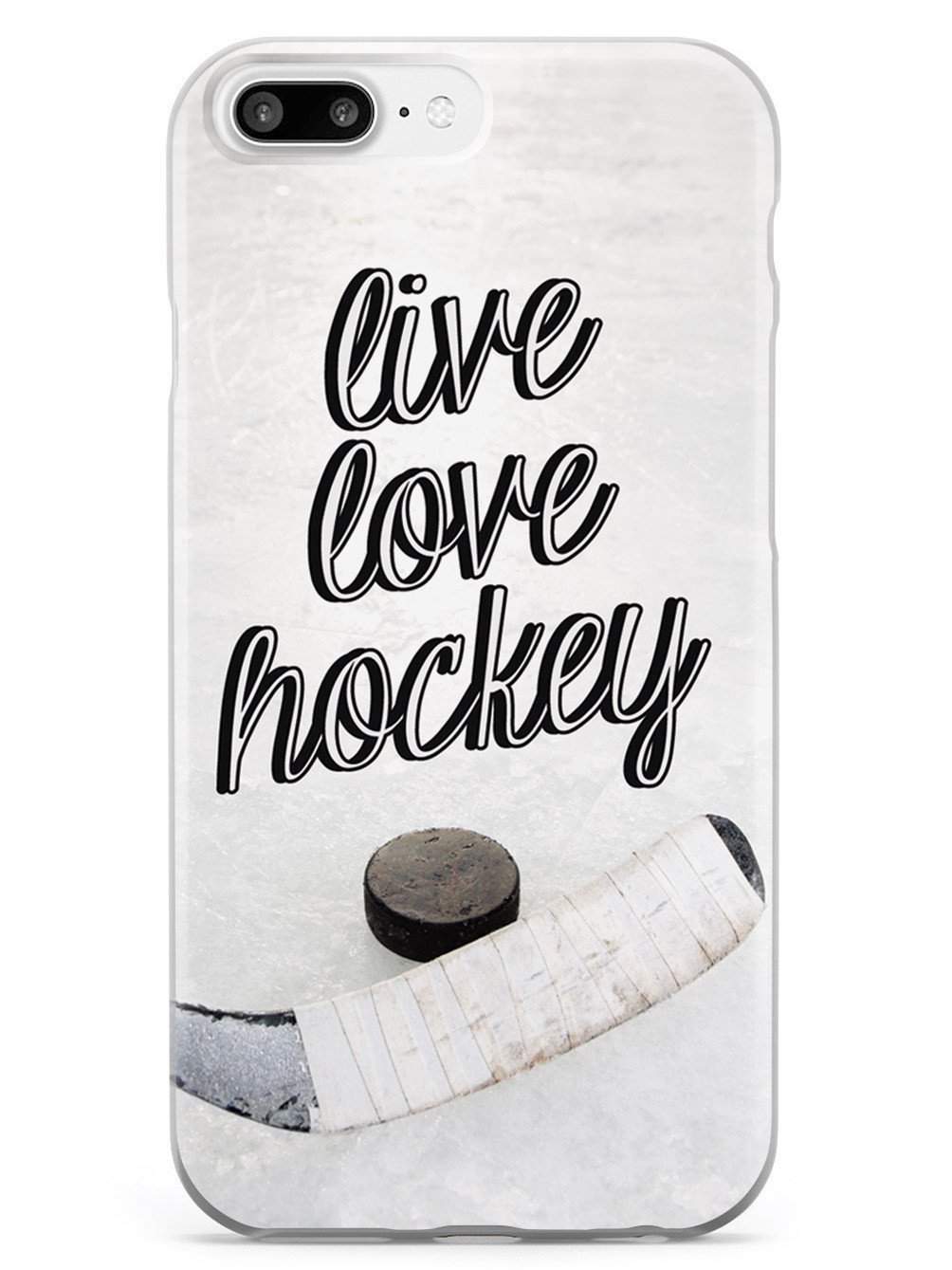 Inspired Cases - Shockproof & Anti-Slip iPhone 8 Plus Case with 3D Textured Design - Protective Cover for Apple iPhone 8 Plus (Hockey Theme) - Perfect for Sports Fans & Outdoor Activities