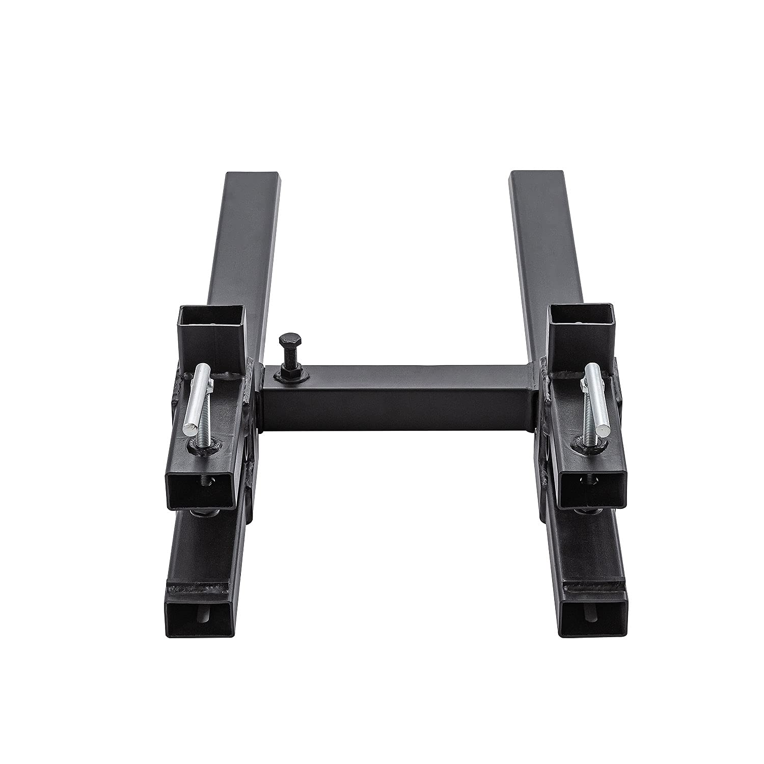 Heavy Duty Clamp On Pallet Forks with Adjustable Stabilizer Bar - 60 Inch, 4000 lbs Capacity - Tractor Bucket Attachment for Lifting & Moving Pallets - Ideal for Farming, Construction & Warehouse Use