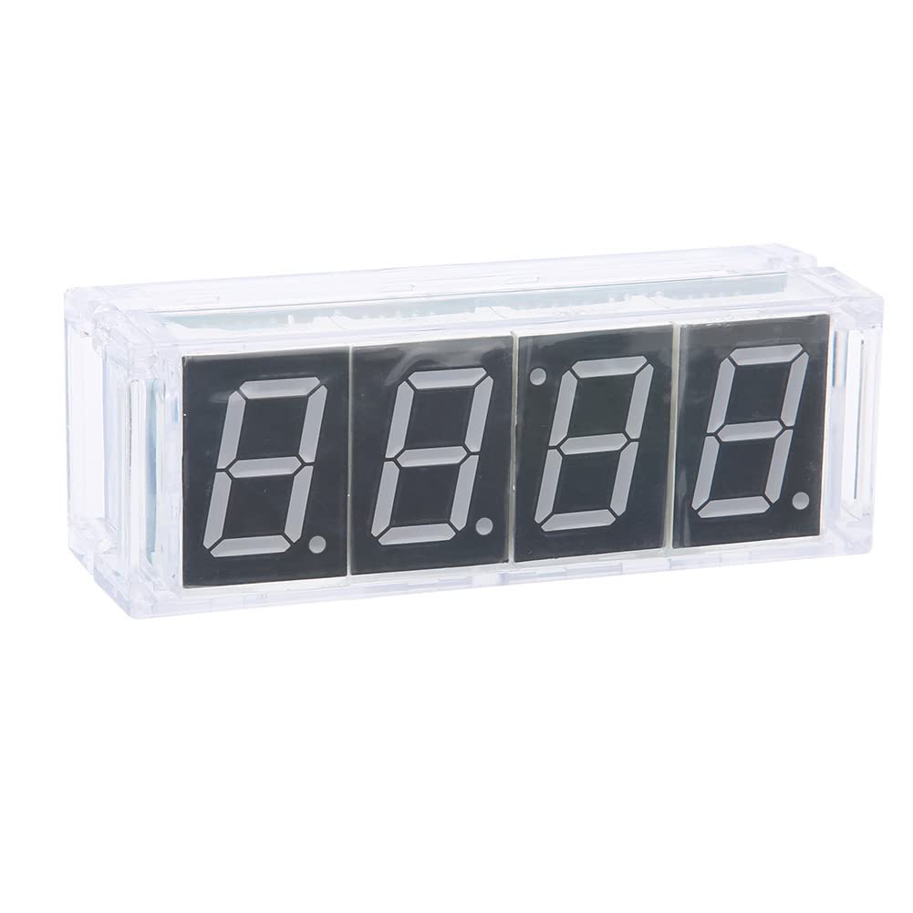 GOWENIC Digital Alarm Clock with Large LED Display - Auto Time/Temperature, DIY Kit for Home, Bedroom, Office - Modern Red Decor | Perfect for Nightstands, Desks, and Gift Giving