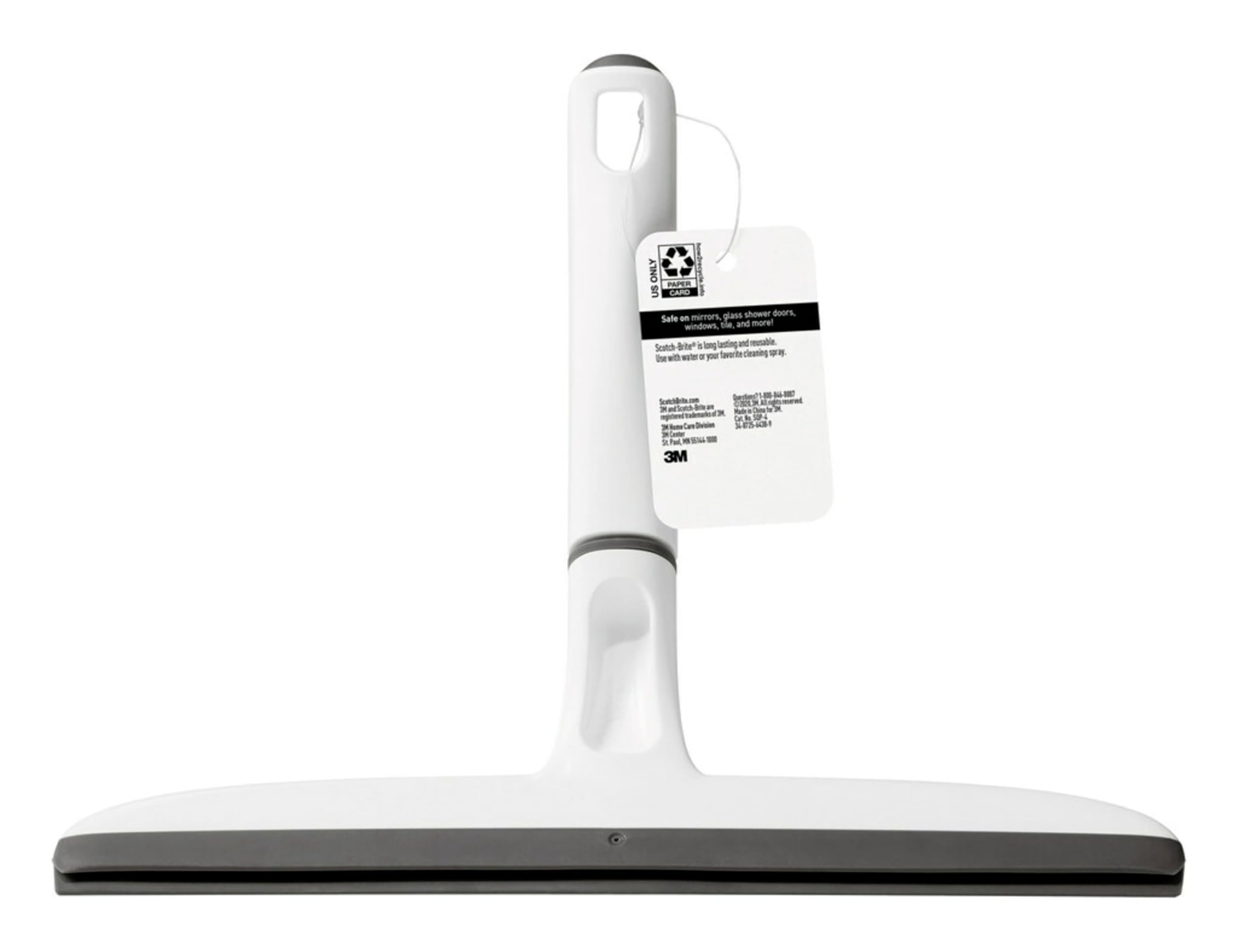 Scotch-Brite Dual Blade Squeegee for Mirrors, Glass Shower Doors & Windows – Safe & Effective Cleaning Tool (4-Pack) – Perfect for Bathroom, Kitchen & Car Windows