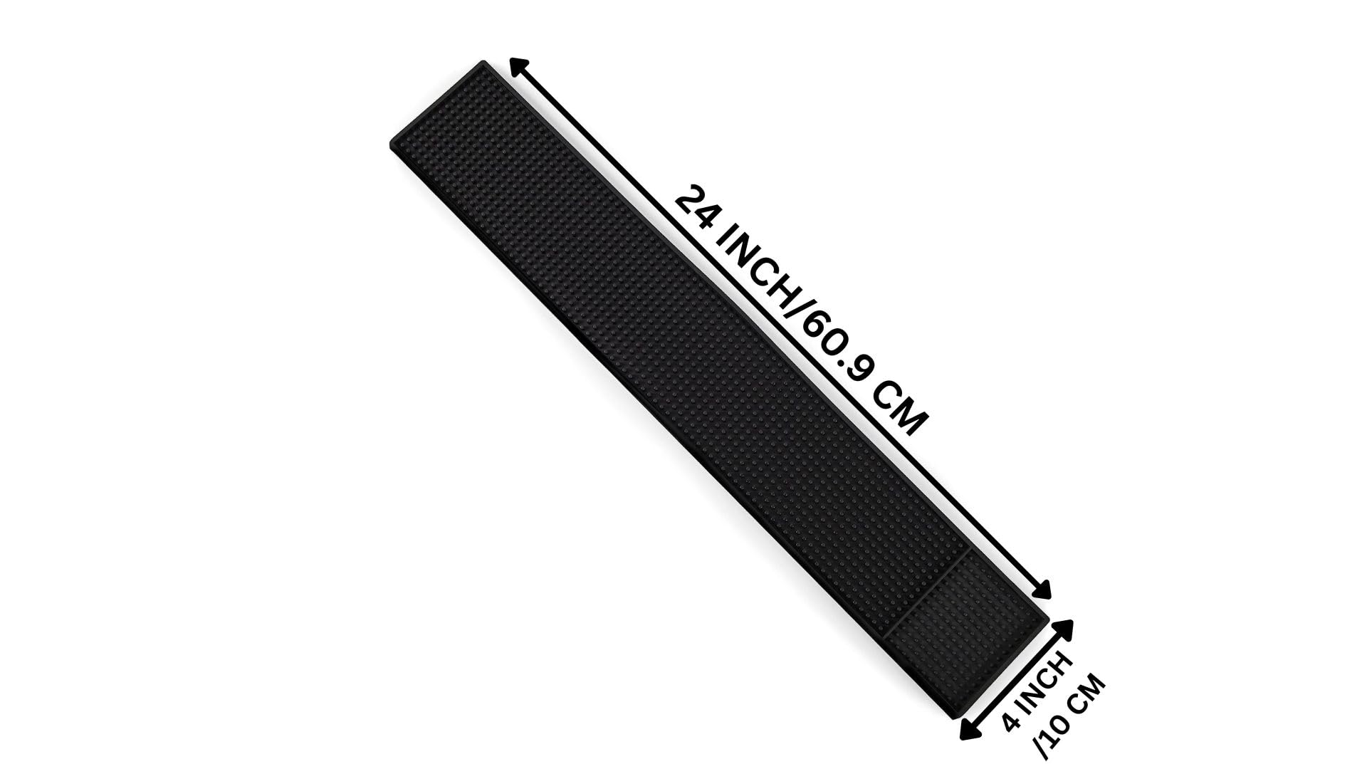 Olrada Non-Slip Spill Mat for Bars & Restaurants - 24x4 Inch Waterproof Counter Protector, Durable Bar Rail Runner for Kitchen, Home & Commercial Use - Ideal for Drink Spills, Food Prep & Table Decoration