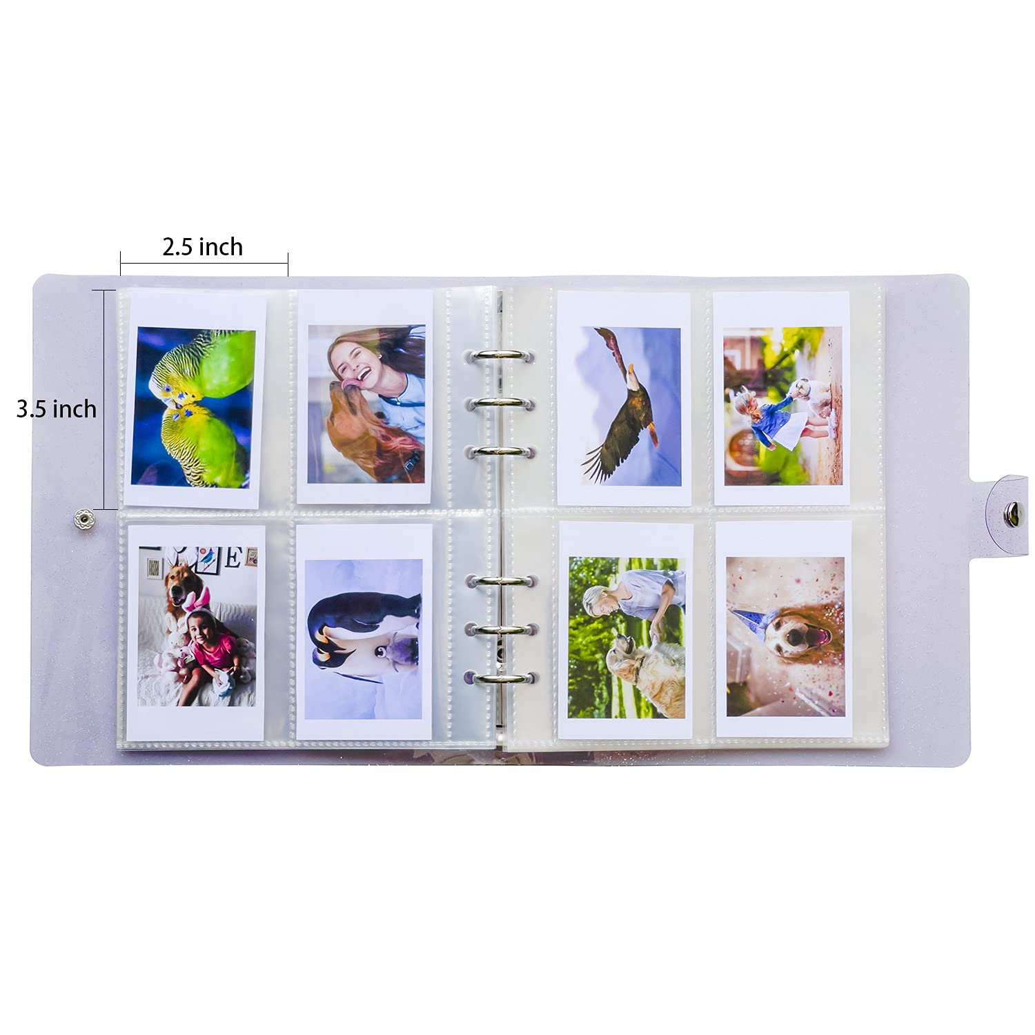 200 Pockets 3 Inch Mini Photo Album for Fujifilm Instax Mini 11/7s/8/8+/9/25/20/50s/70/90 & Polaroid Snap/LiPlay/Link - Instant Camera Photo Book, Name Card Holder - Purple | Perfect for Travel Memories, Wedding Favors & Party Decorations
