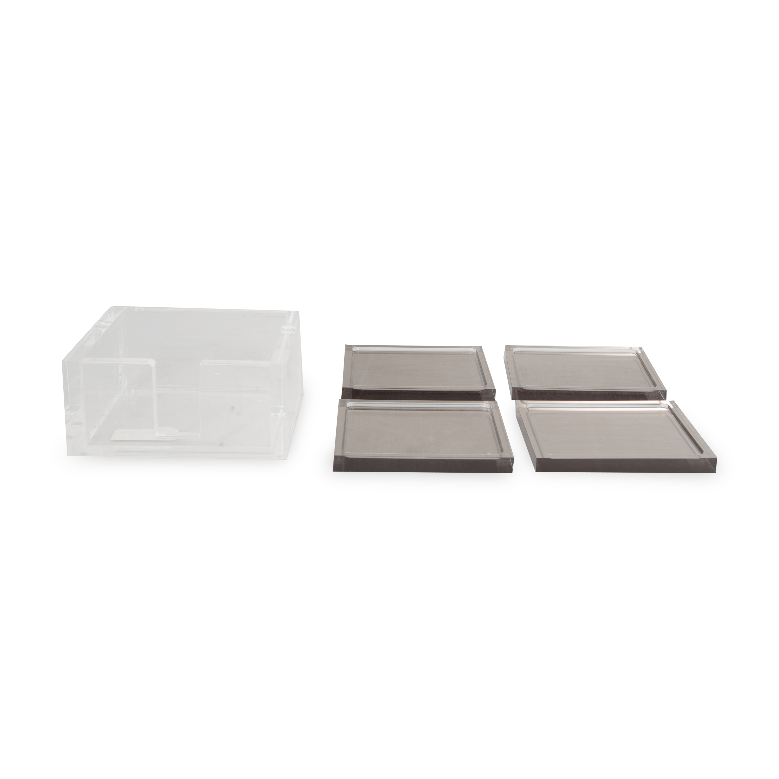 Premium Acrylic Coasters Set of 4 - Non-Slip Drink Coasters for Coffee, Wine & Beverages - Perfect for Home, Office & Restaurant Use