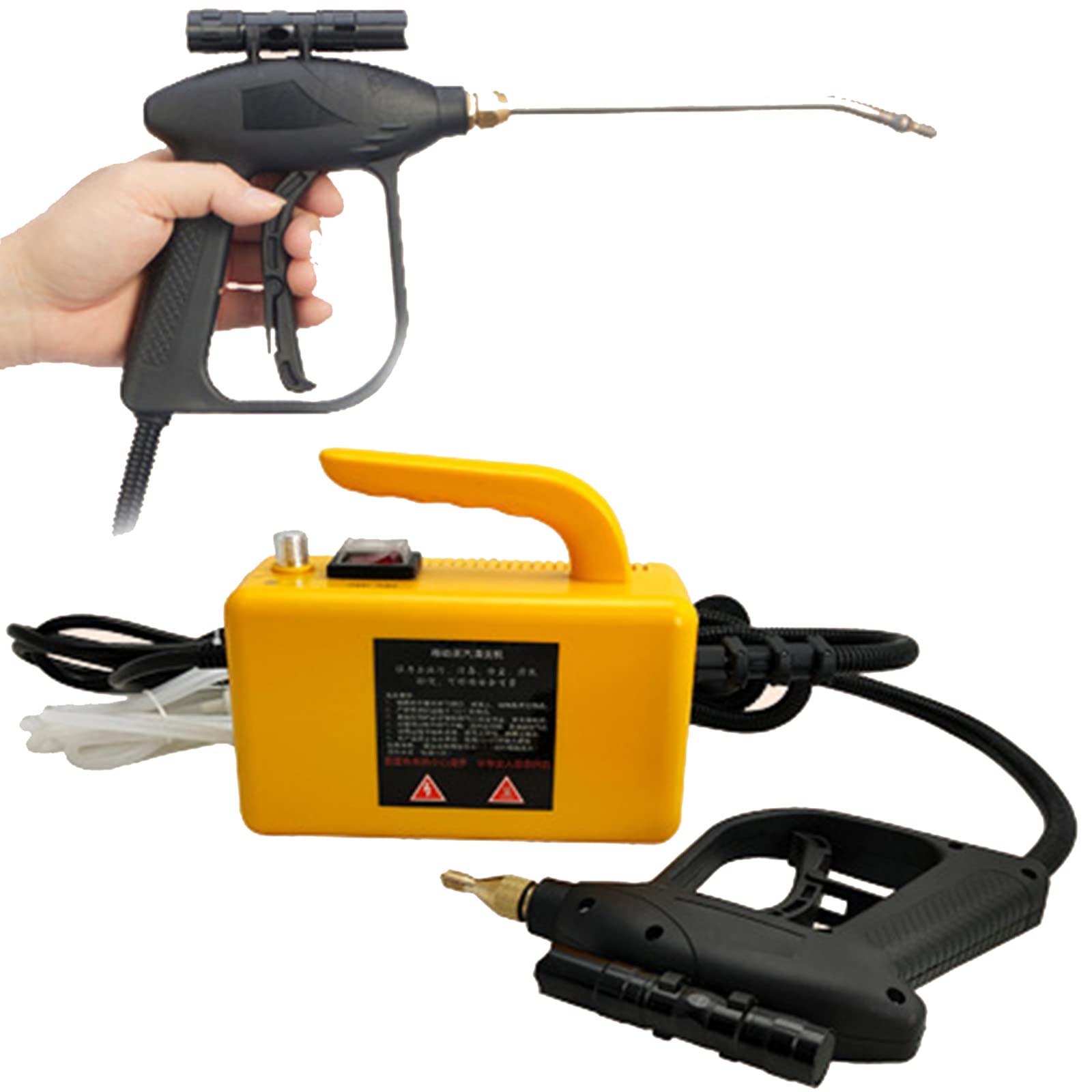 DDHVVOH Commercial Portable Steam Cleaner 2600W, High Pressure Handheld Steam Cleaning System for Kitchen, Car, Range Hood - 110V-220V with 360° Nozzle | Deep Clean Grills, Tiles, Upholstery & More