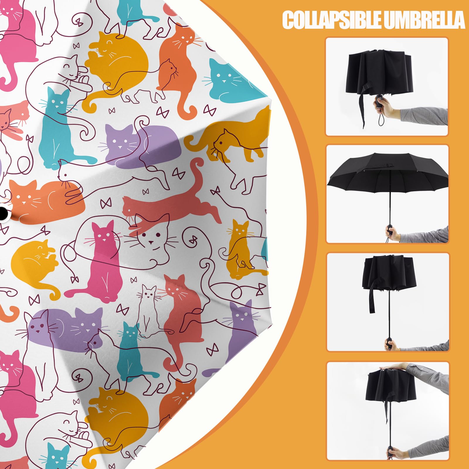Compact Windproof Travel Umbrella - Automatic Open & Close, Portable UV Sun & Rain Protection for Women - Perfect for Commuting, Beach Trips, and Outdoor Activities
