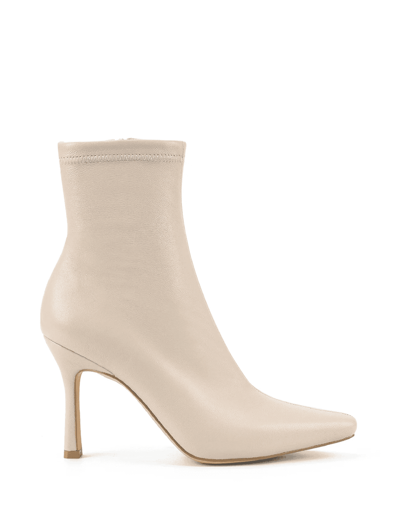 Dillon Women's Stretch Ankle Boots - Bone Color Genuine Leather Comfortable Booties for Fall & Winter | Casual, Office & Date Night Outfits