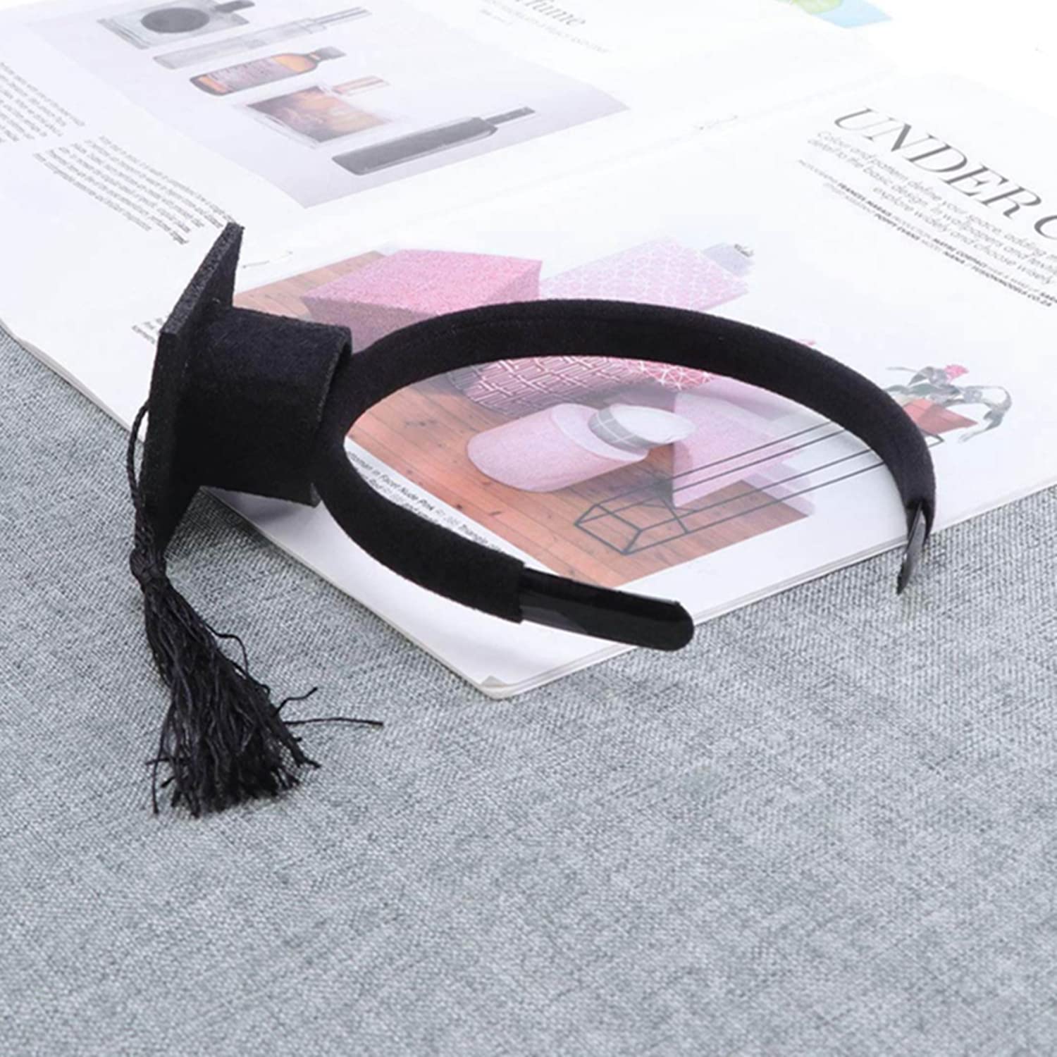 Dzrige Mini Graduation Cap Headband with Tassel - Bachelor's Degree Party Hat for Graduation Ceremony, Photo Props, Graduation Party Decorations & Favors - Perfect for Graduation Photos, Cap Decor, and School Celebrations