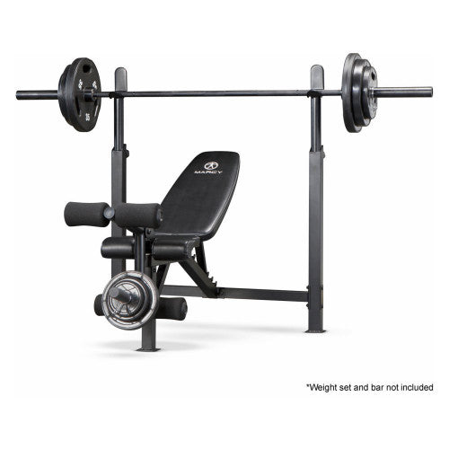 Marcy Olympic Weight Bench with Rack MWB-732 - Heavy Duty Adjustable Home Gym Equipment for Strength Training & Bodybuilding | Perfect for Home Workouts & Garage Gyms