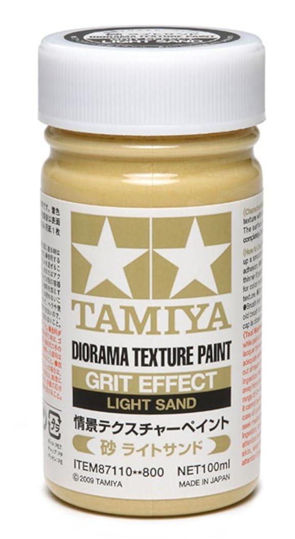 Diorama Textured Paint - Grit Effect Light Sand for Model Scenery | Tamiya Acrylic Paint for Miniature Terrain & Wargaming Landscapes