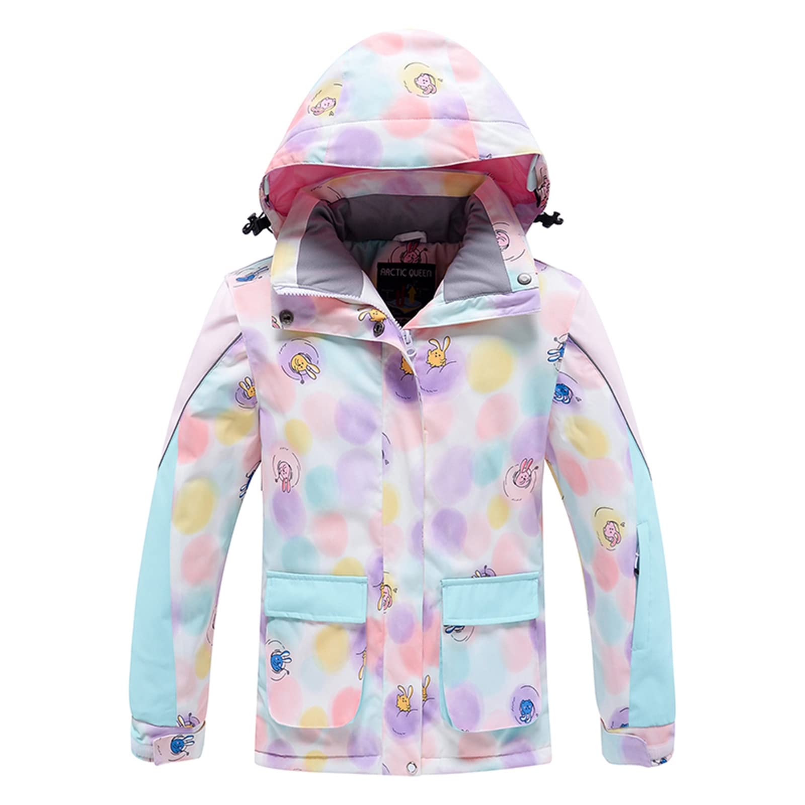WOWULOVELY Girls Winter Ski Suit - Thickened Warm Hooded Snowsuit & Pants Set for Toddlers - Perfect for Skiing, Snowboarding & Outdoor Winter Play