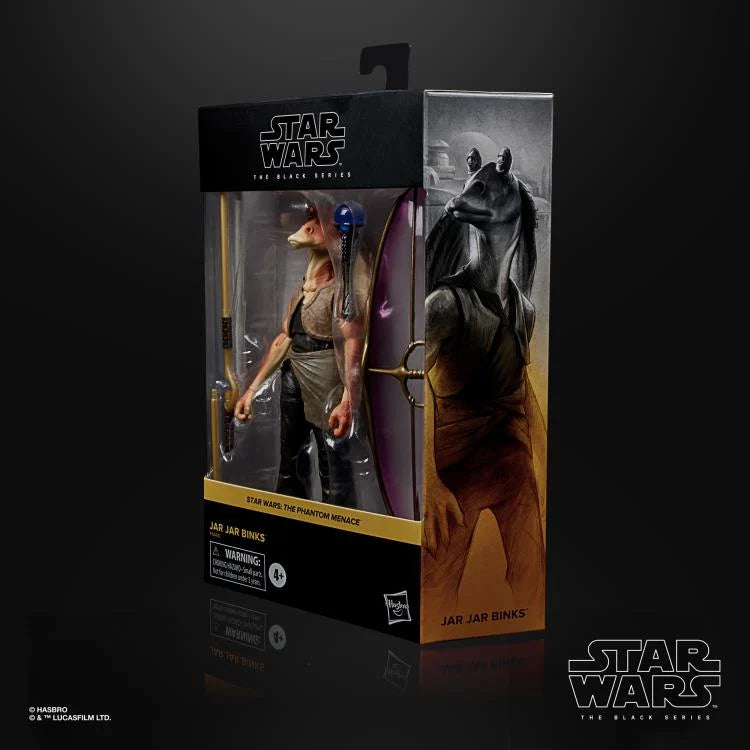 Star Wars The Black Series Deluxe Jar Jar Binks 6-Inch Action Figure - Collectible Toy for Fans & Display, Perfect for Gifts & Movie Night Decor