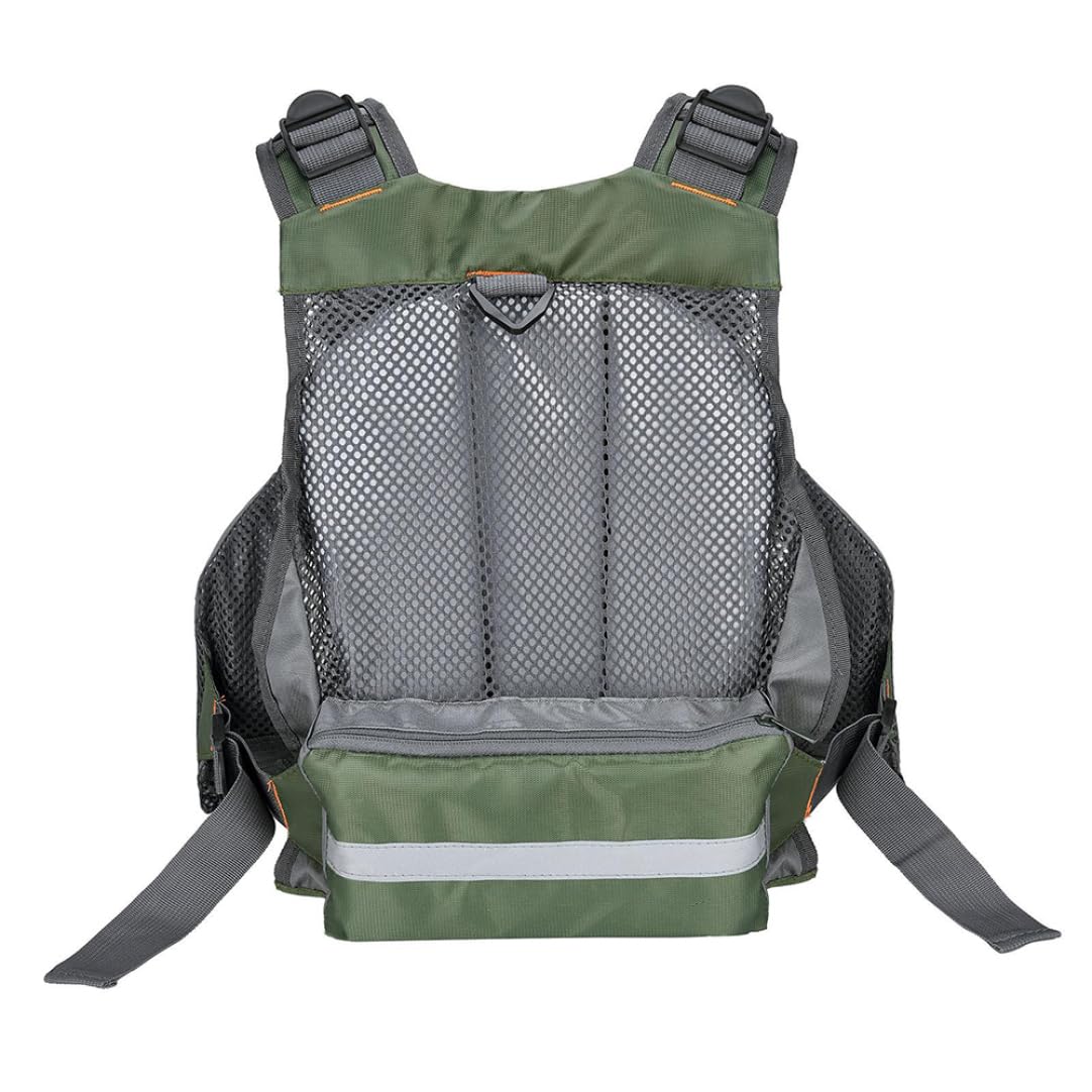 Adjustable Fishing Vest for Men & Women - Breathable Fly Fishing Waistcoat with Shoulder Pockets - Lightweight Outdoor Gear for Trout, Bass Fishing & Hiking