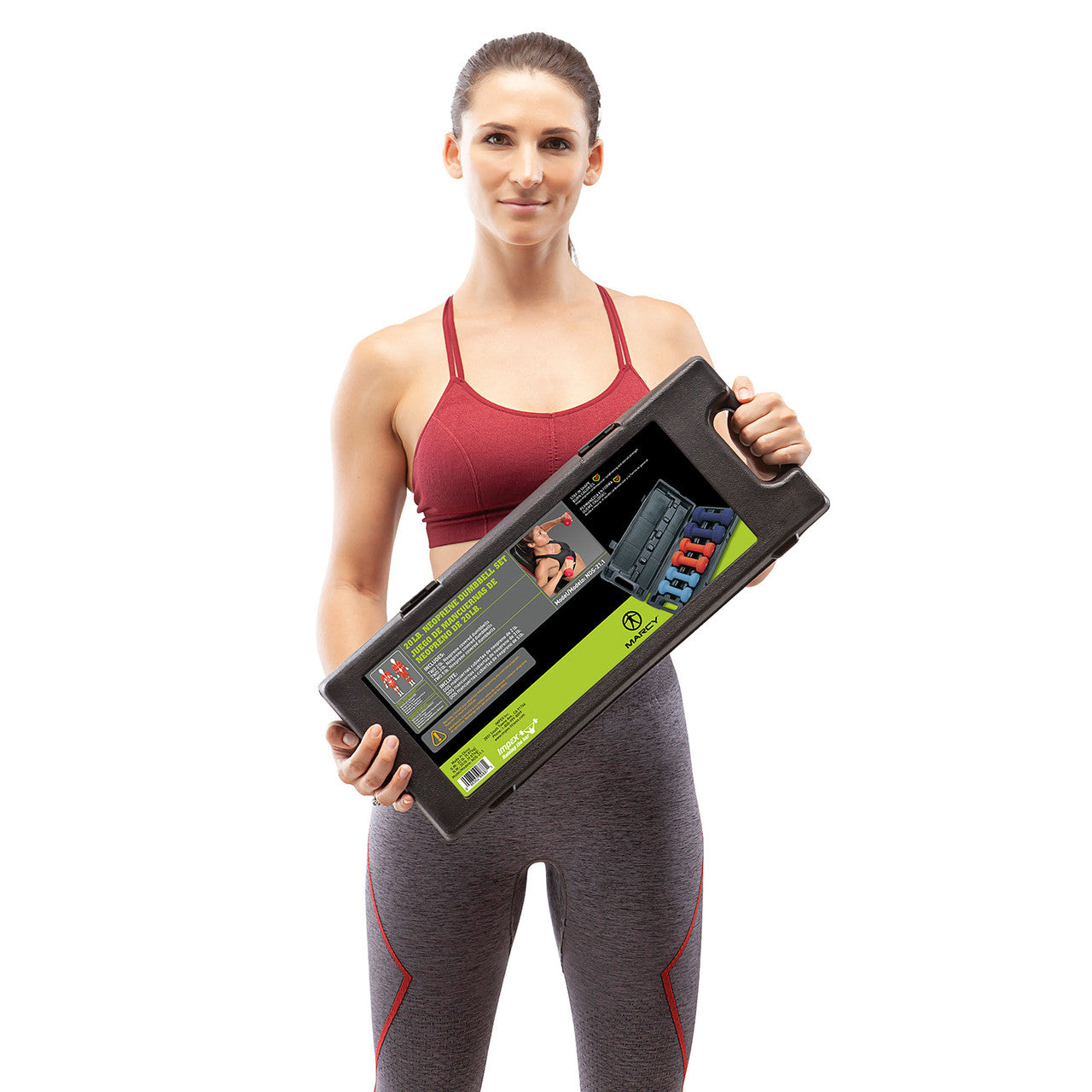 3 Pair Neoprene Dumbbell Set with Carrying Case | Marcy NDS 21.1 for Home Gym, Strength Training & Fitness Workouts