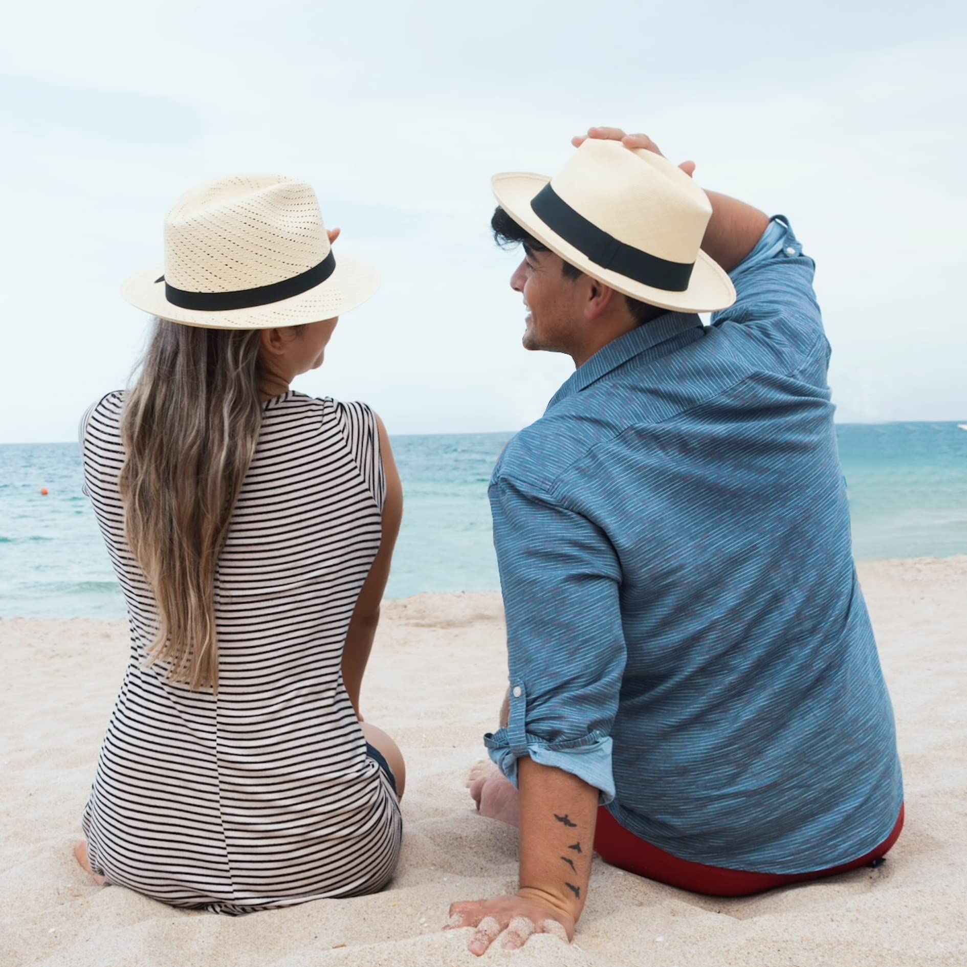 Handmade Genuine Panama Hat for Women - Natural Straw Fedora with Wide Brim | Montecristi Summer Beach Hat, Sun Protection, Outdoor Travel & Vacation Accessories (Small Size, Lightweight)