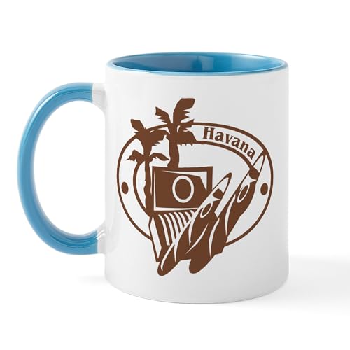 White/Blue Inside - Havana Passport Stamp Mug