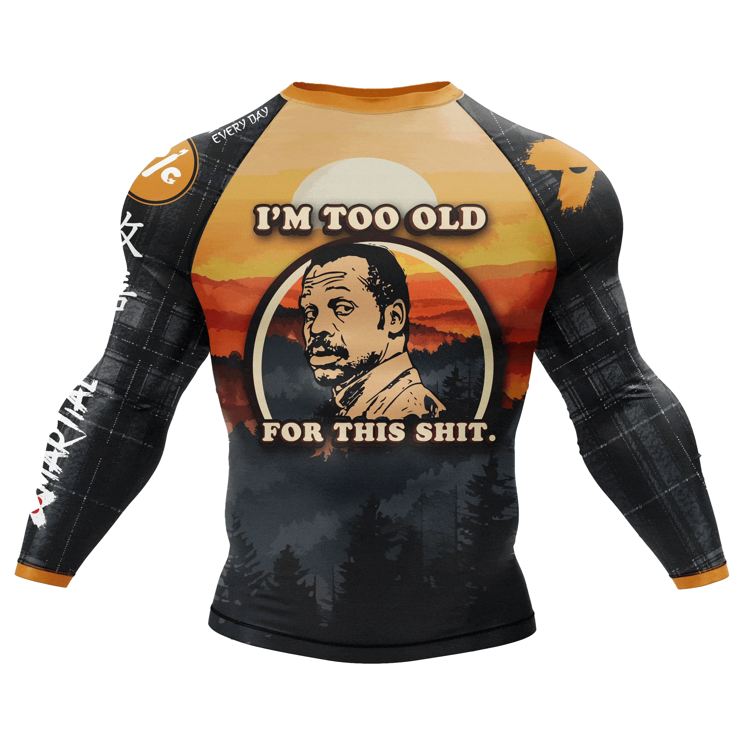 BJJ Rash Guard for Adults Over 40 - Compression Shirt for Brazilian Jiu-Jitsu Training - Perfect for MMA, Grappling & No-Gi Workouts