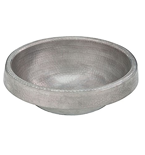 MP Metropoli Hammered Nickel Bathroom Sink - Vintage Style Drop-in Vessel Sink for Modern & Farmhouse Bathrooms - Perfect for Powder Rooms, Guest Baths & Vanity Makeovers