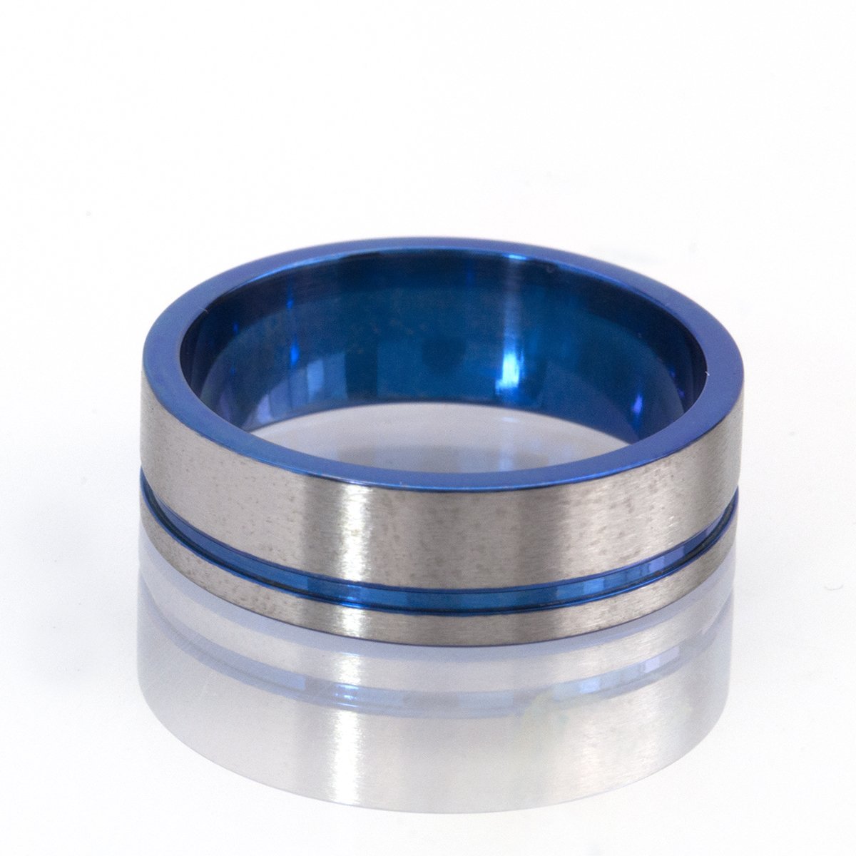 Blue Titanium Anodized Ring for Men & Women - Unique Handmade Jewelry Gift for Anniversary, Wedding, or Everyday Wear