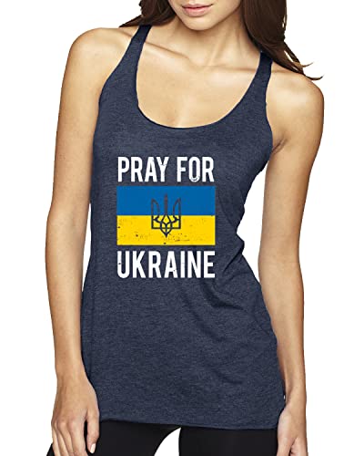 Ukraine Flag Vintage Navy