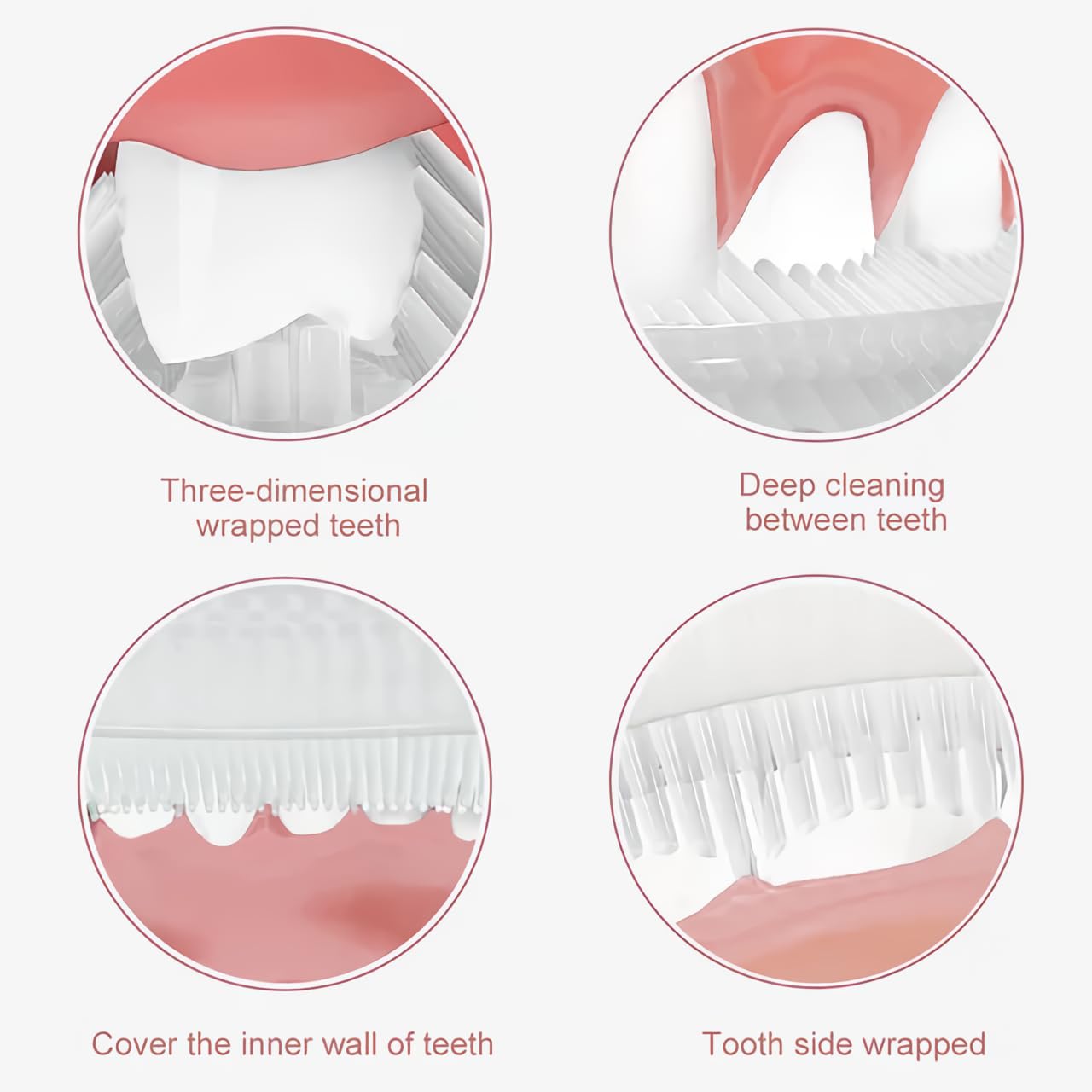 U-Shaped Electric Toothbrush for Adults - 360° Ultrasonic Teeth Whitening Toothbrush with Wireless Charging & LED Light - IPX7 Waterproof - Perfect for Travel, Home Use and Oral Care Gifts