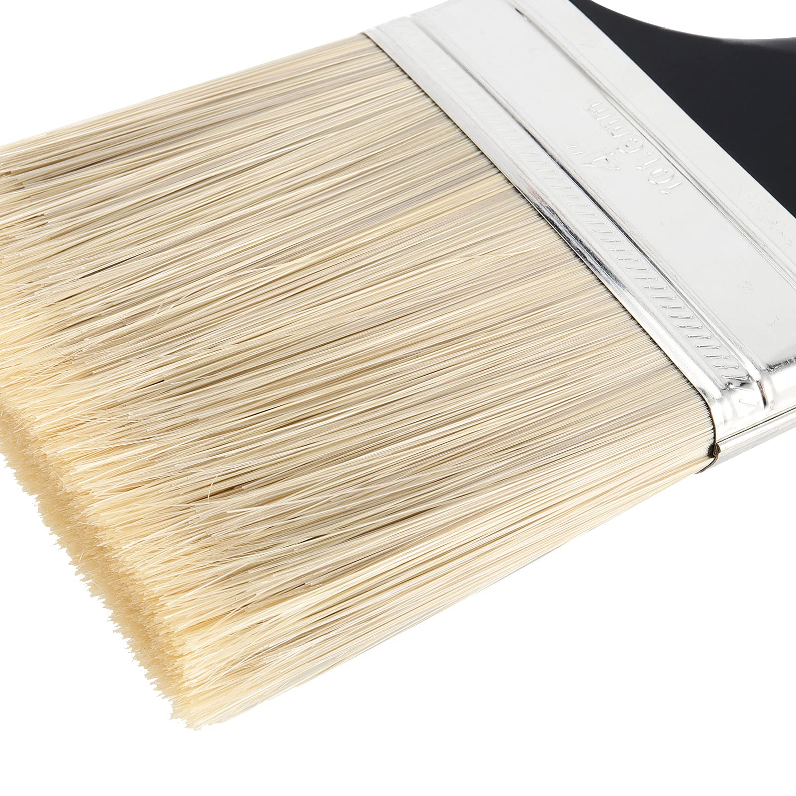 6 Pack 4 Inch Paint Brushes - Premium Polyester Bristle & Ergonomic Plastic Handle - Ideal for DIY Painting, Home Improvement, Furniture Refinishing, Fences, Deck & Wall Trim - Perfect for Indoor & Outdoor Projects