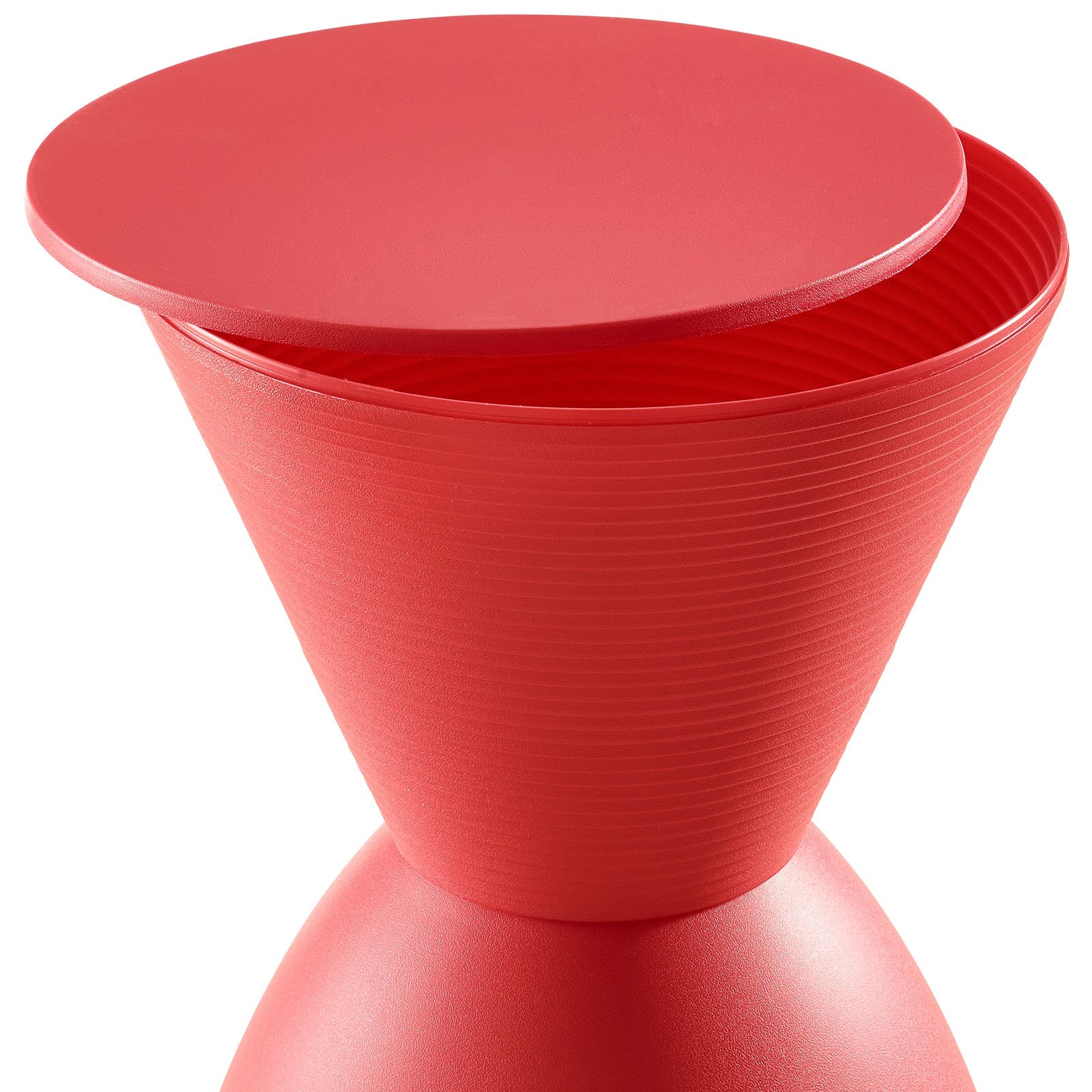 Modern Contemporary Red Plastic Stool - Bar Stool, Kitchen Counter Stool, Dining Chair for Home & Office Use