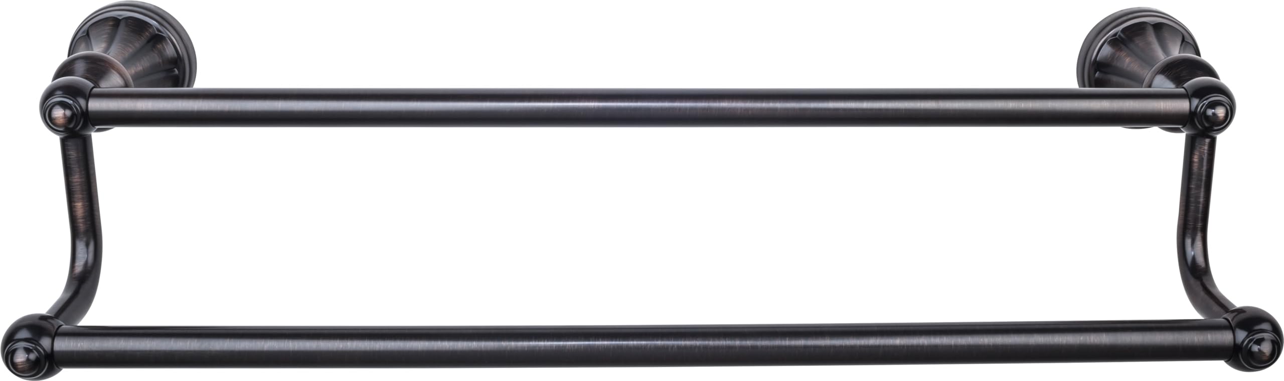 Top Knobs HUD7-TB Hudson Double Towel Bar in Bronze - Perfect for Bathroom, Spa, and Luxury Home Decor