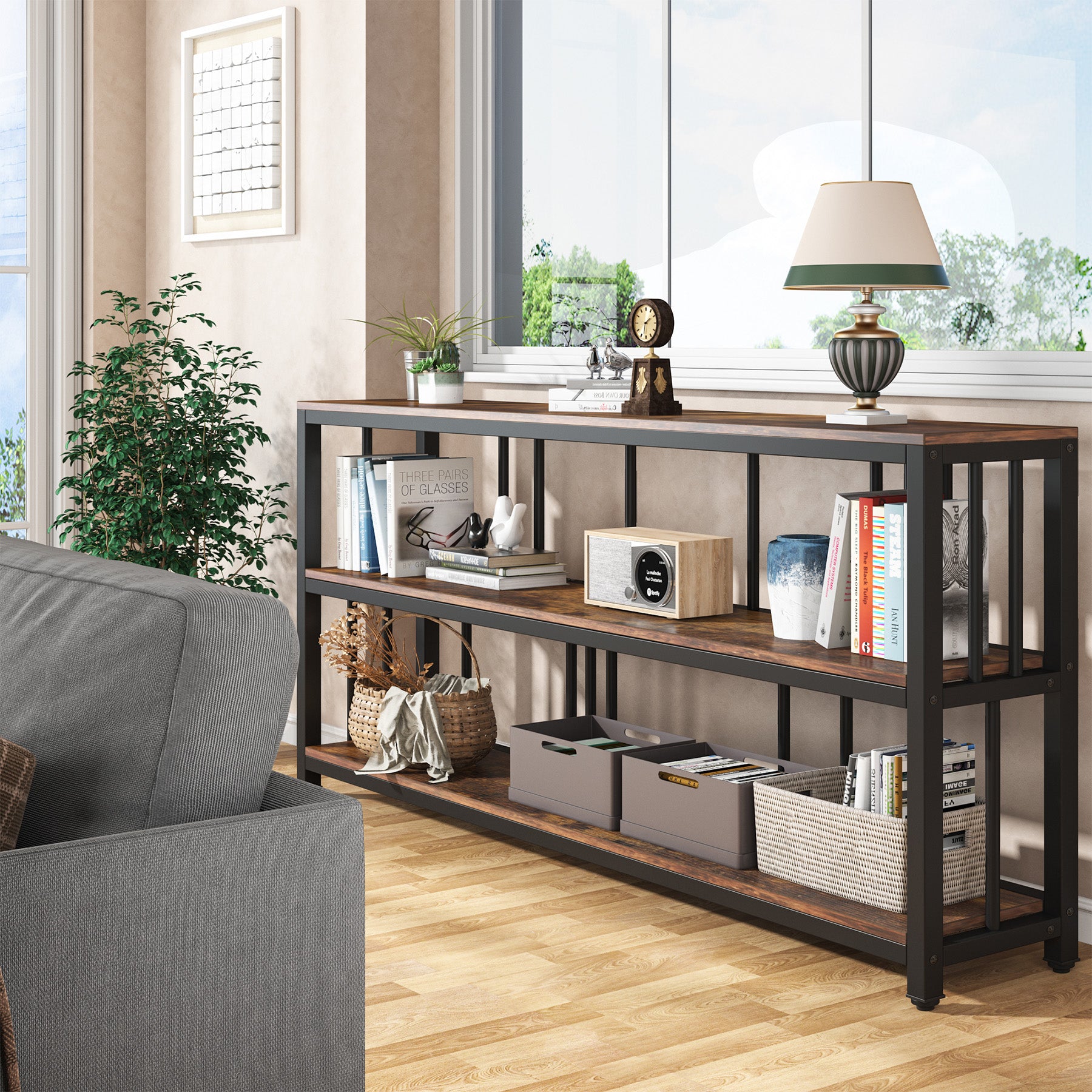 3-Tier Console Table for Living Room - 70.9