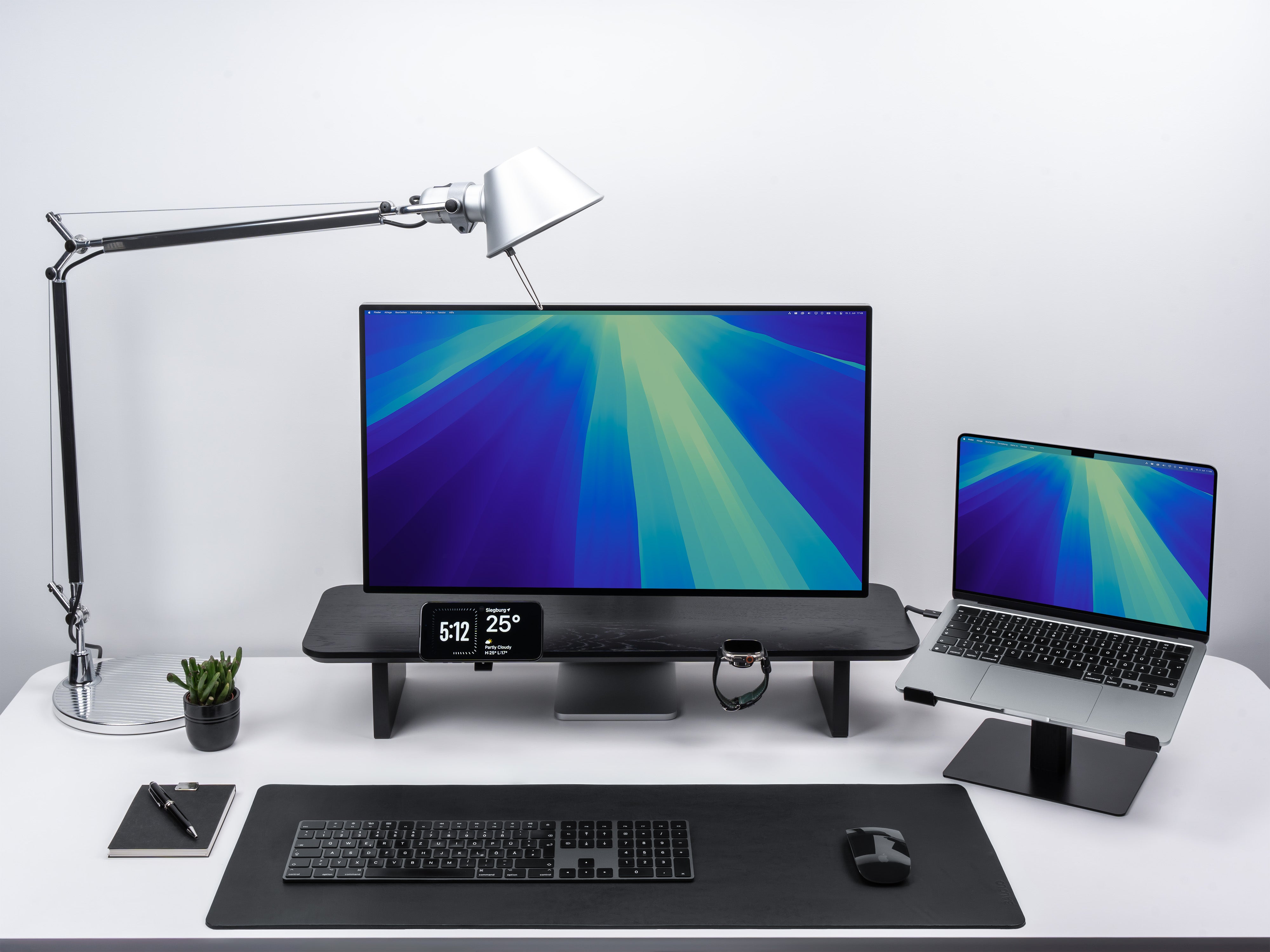 Ergonomic Adjustable Laptop Stand for Desk - Portable & Foldable Aluminum Computer Stand for MacBook, iPad, Notebook - Perfect for Home Office, Workstation & Travel Use