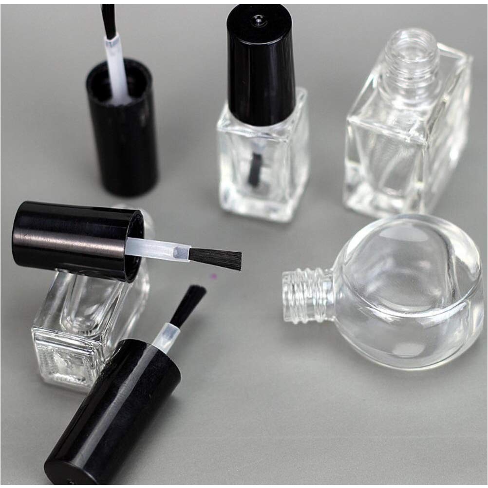10 Pcs Nail Polish Replacement Brush Heads - Gel & Liquid Brushes for Dipping Powder, Base Coat, Top Coat & Activator - Water-Based Nail Art Accessories - Perfect for Salon & DIY Manicures at Home