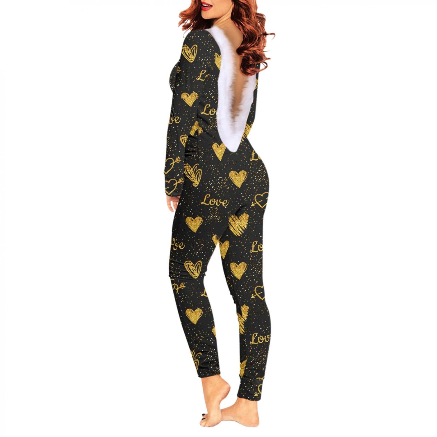 **Women's Fleece Onesie Pajamas - Plus Size Cozy Bodysuit Jumpsuit for Sleep & Lounge | Soft & Sexy Sleepwear for Relaxing at Home, Movie Nights & Winter Comfort**