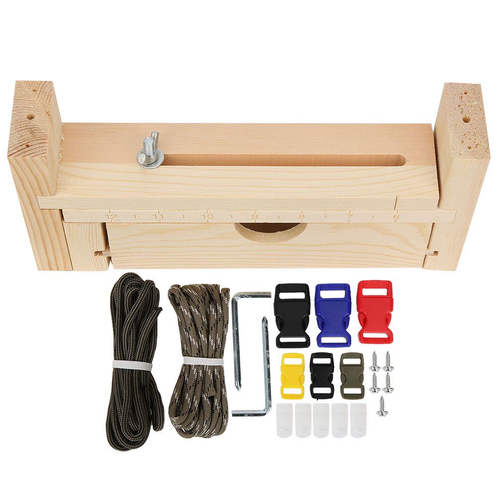 Paracord Jig Tool - Portable Wristband Maker & Necklace Weaving Kit for DIY Bracelet Braiding | Perfect for Survival Bracelets, Friendship Bracelets, and Wood Lanyards | Great for Camping, Hiking, and Outdoor Activities