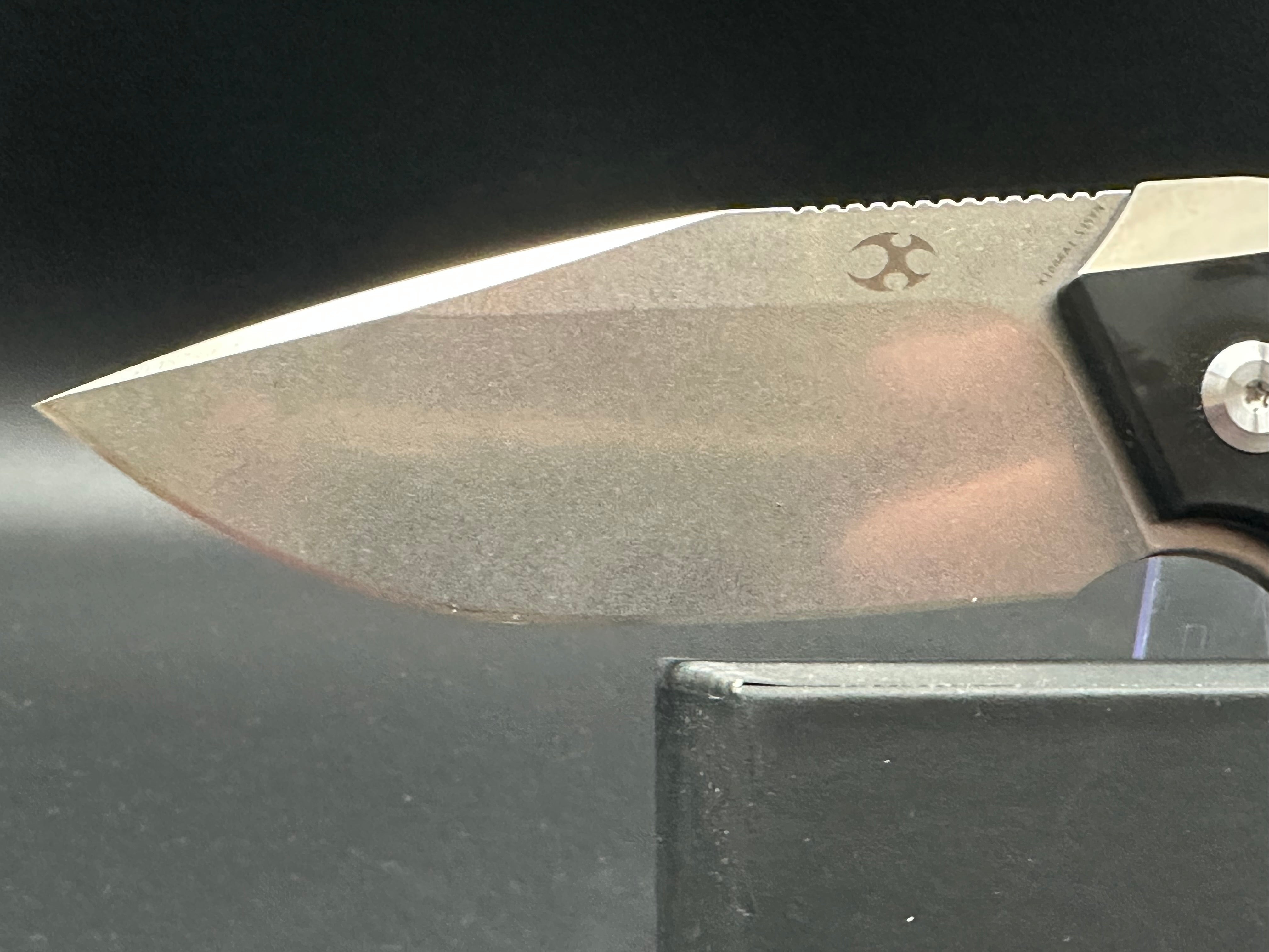 Kansept Mikkel Willumsen Hellx Black Titanium Folding Pocket Knife - EDC Tactical Knife for Outdoor Camping, Hiking & Survival Gear