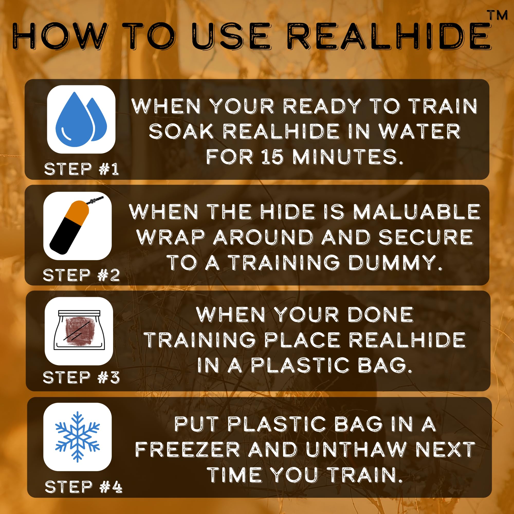 RealHide Deer Hide Drag for Dog Training - Scent Tracking Tool for Hunting Dogs | Durable Hunting Dog Accessories | Dog Scent Training Kit | Perfect for Deer Hunting & Outdoor Tracking Scenarios