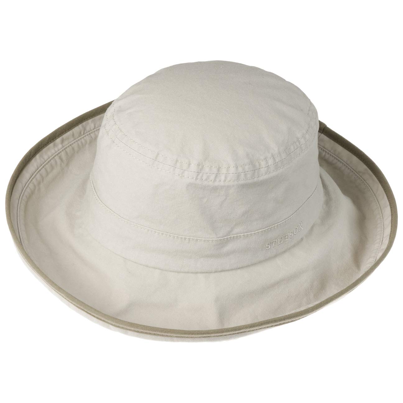 Stetson Lonoke Delave Fabric Hat - Organic Cotton Sun Hat for Men & Women - UPF 40 UV Protection - Crushable Travel Hat for Summer, Spring, Beach & Outdoor Activities