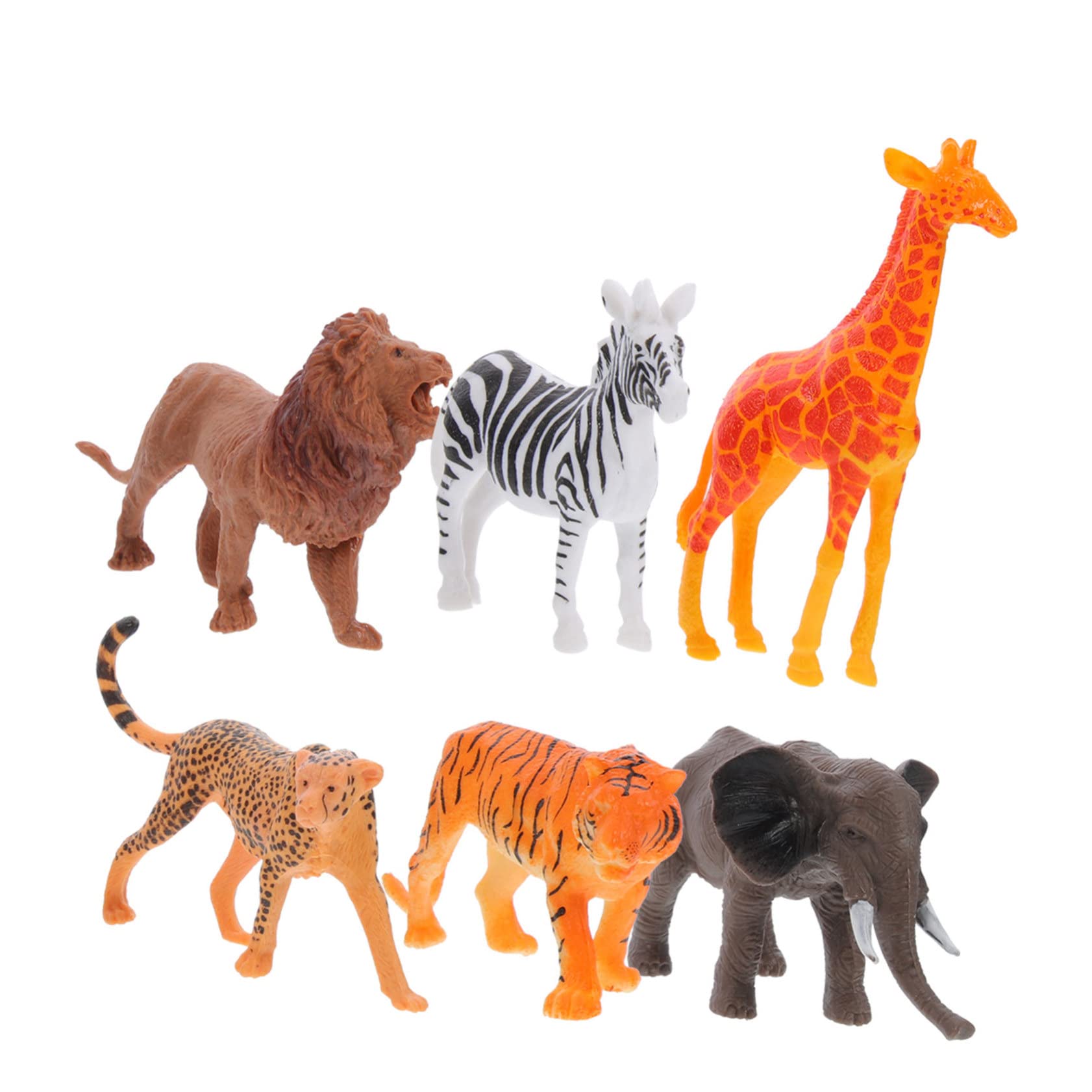 6pcs Realistic Animal Figurines for Toddlers - Wild Animal Toys Set for Kids, Vinyl Miniature Playset for Child Education & Desktop Decoration | Perfect for Pretend Play, Learning & Room Decor