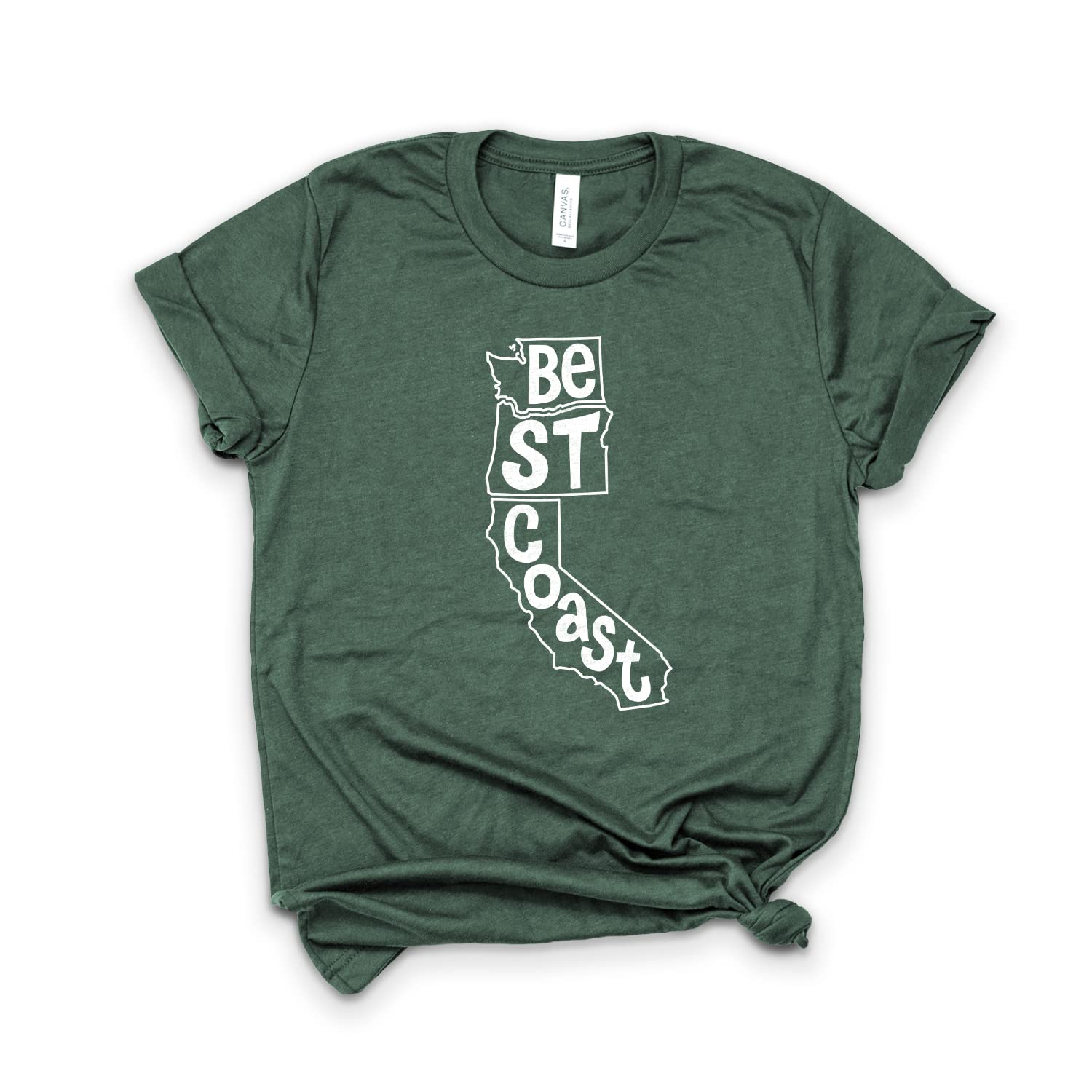 West Coast Best Coast T-Shirt - California Vibes Unisex Tee - Softstyle Ocean Graphic Shirt for Men & Women - Perfect for Beach Trips, Surfing, and Casual Wear