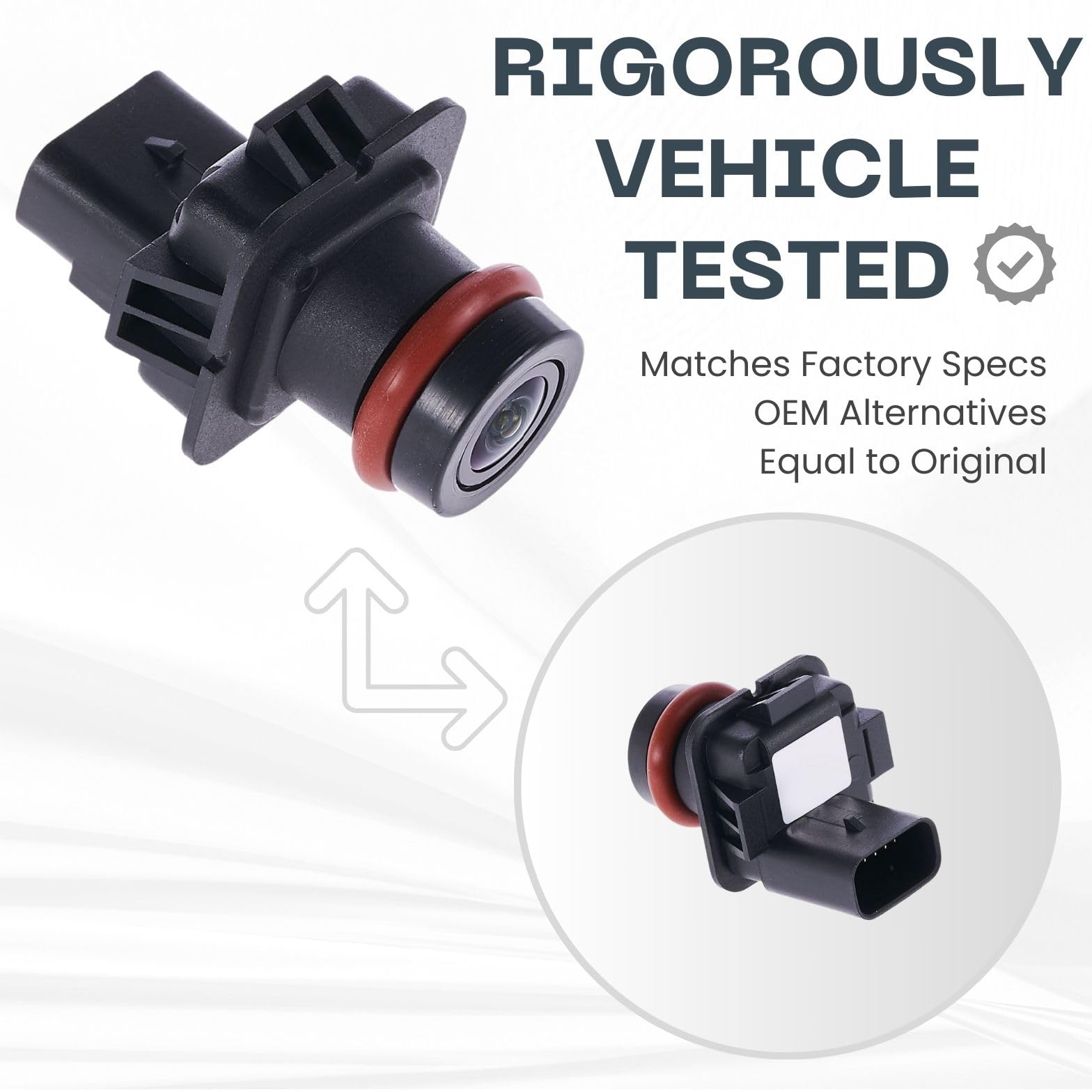 2013-2015 Lincoln MKX Backup Camera Replacement - Compatible with OE Part # EA1Z-19G490-A & DA1Z-19G490-A - High Resolution Night Vision for Safe Parking & Reversing