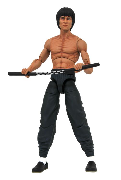 Diamond Select Bruce Lee Shirtless Action Figure - 7-Inch Collectible Martial Arts Statue for Display & Gifts | Perfect for Fans, Collectors, and Home Decor