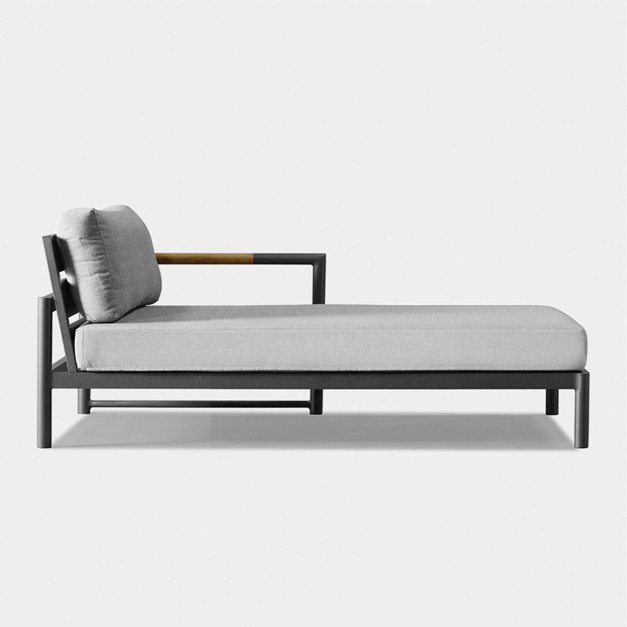 Breeze XL Aluminum Chaise Lounge Chair Right - Patio, Poolside & Outdoor Relaxation - Durable & Lightweight for Backyard, Garden & Beach Use