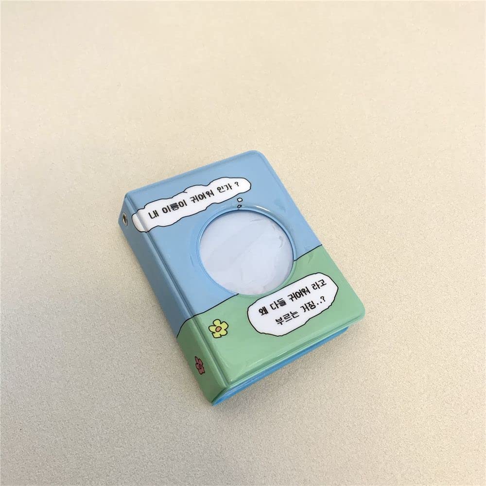 3 Inch Mini Photo Album - Kpop Photocard Holder Book with Hollow Out Design, Cute Picture Case for Collecting Photos & Cards (Blue) | Perfect for Kpop Fans, Scrapbooking & Memory Keeping
