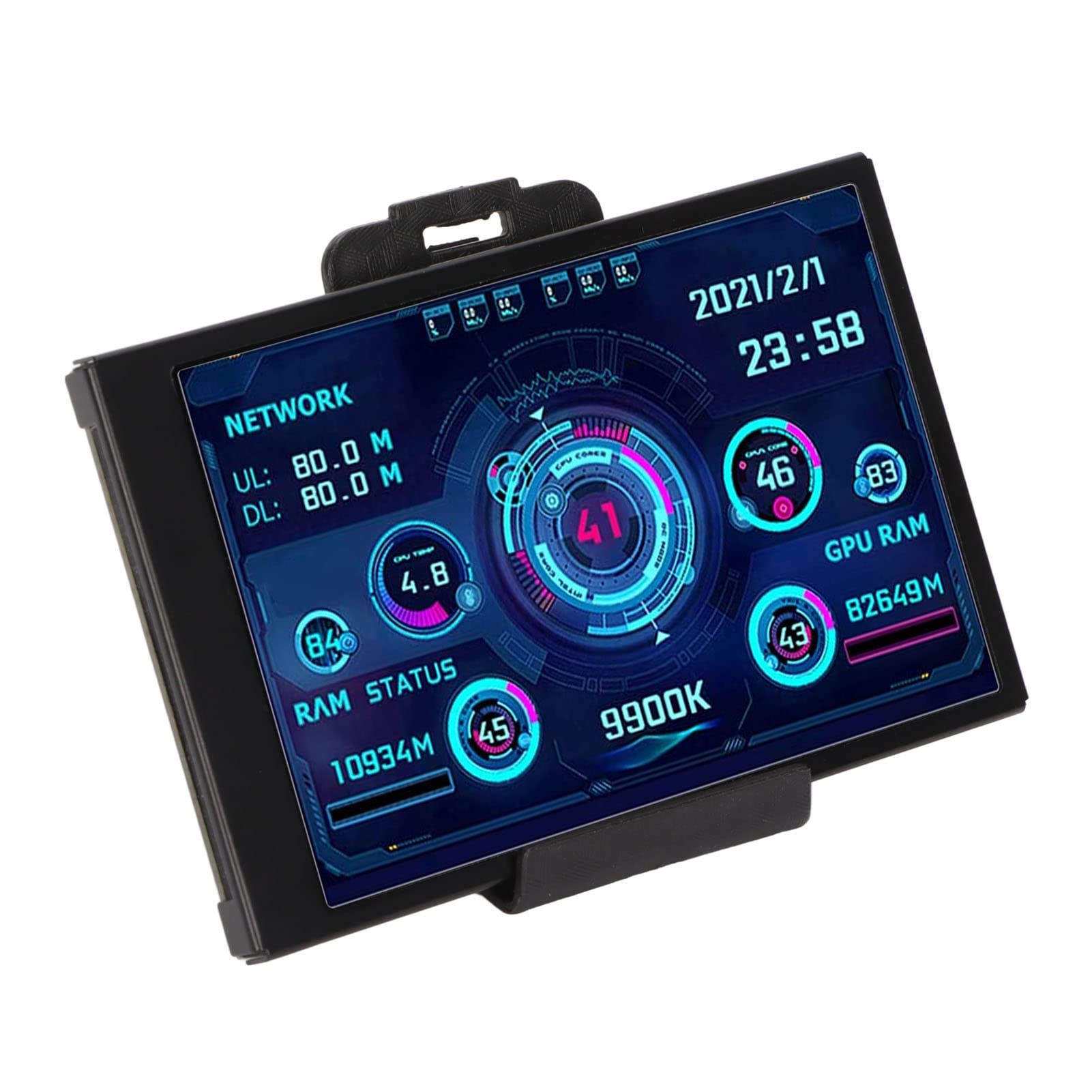 GOWENIC 3.5in Mini IPS Screen - USB C PC Temperature Monitor for Windows (Gaming/Office Use)