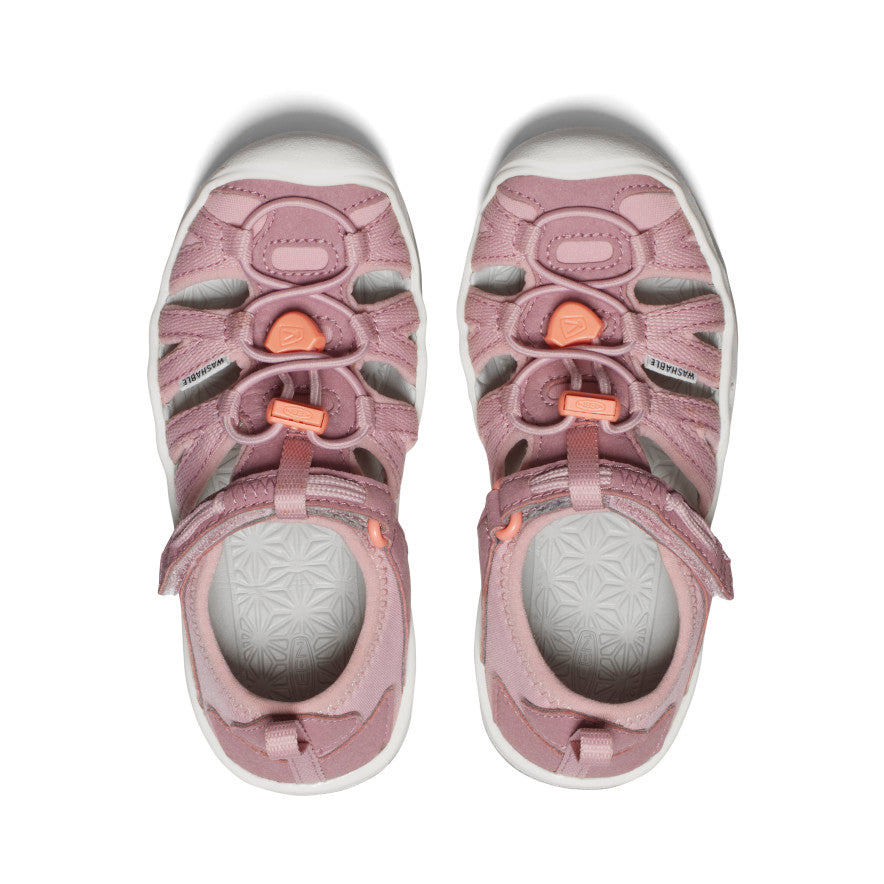 Little Girls' Moxie Sandal - Comfortable & Stylish Kids Sandals in Nostalgia Rose/Papaya Punch | Perfect for Summer Play, Beach Trips & Everyday Wear