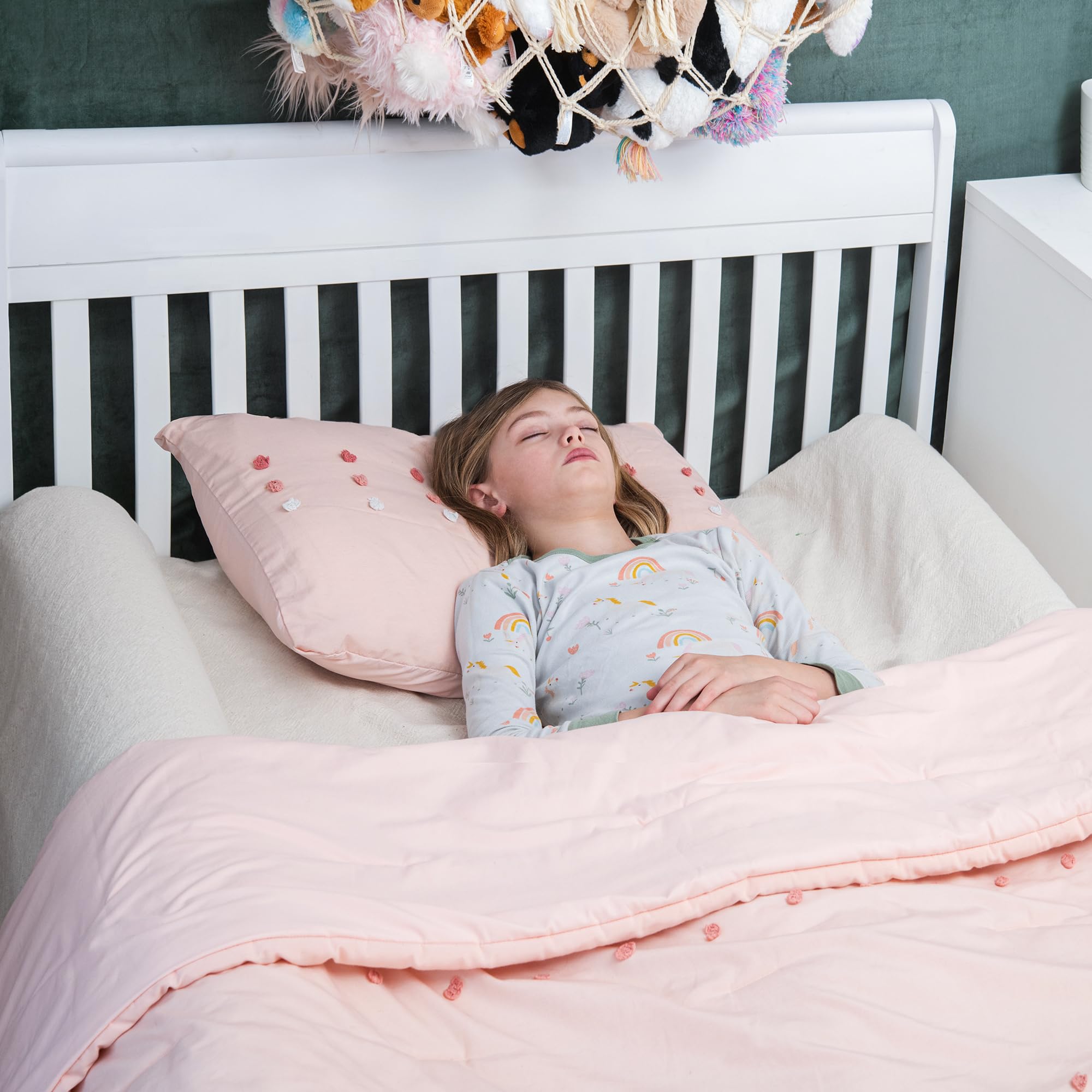 Primica Toddler Bed Bumpers - 2-Pack Hypoallergenic Foam Bed Rails for Queen, King & Twin Size Beds | Safe Baby Bed Guardrails for Kids Room, Daycare & Travel Use