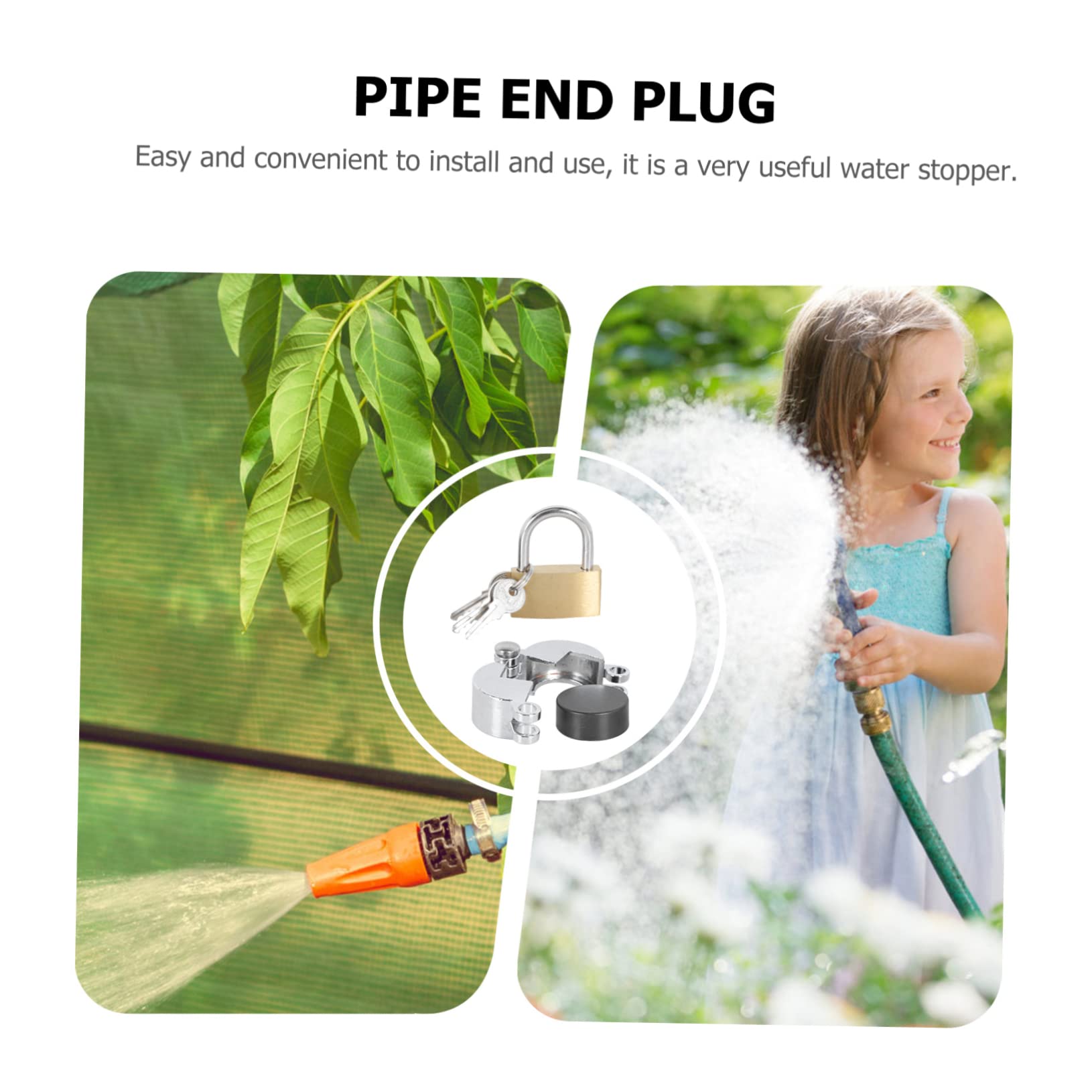 Operitacx Water Stopper with Lock Tube End Caps - Secure Garden Hose Spigot Lock for Leak-Free Connection | Perfect for Outdoor Faucets, Sprinklers & Drip Irrigation Systems