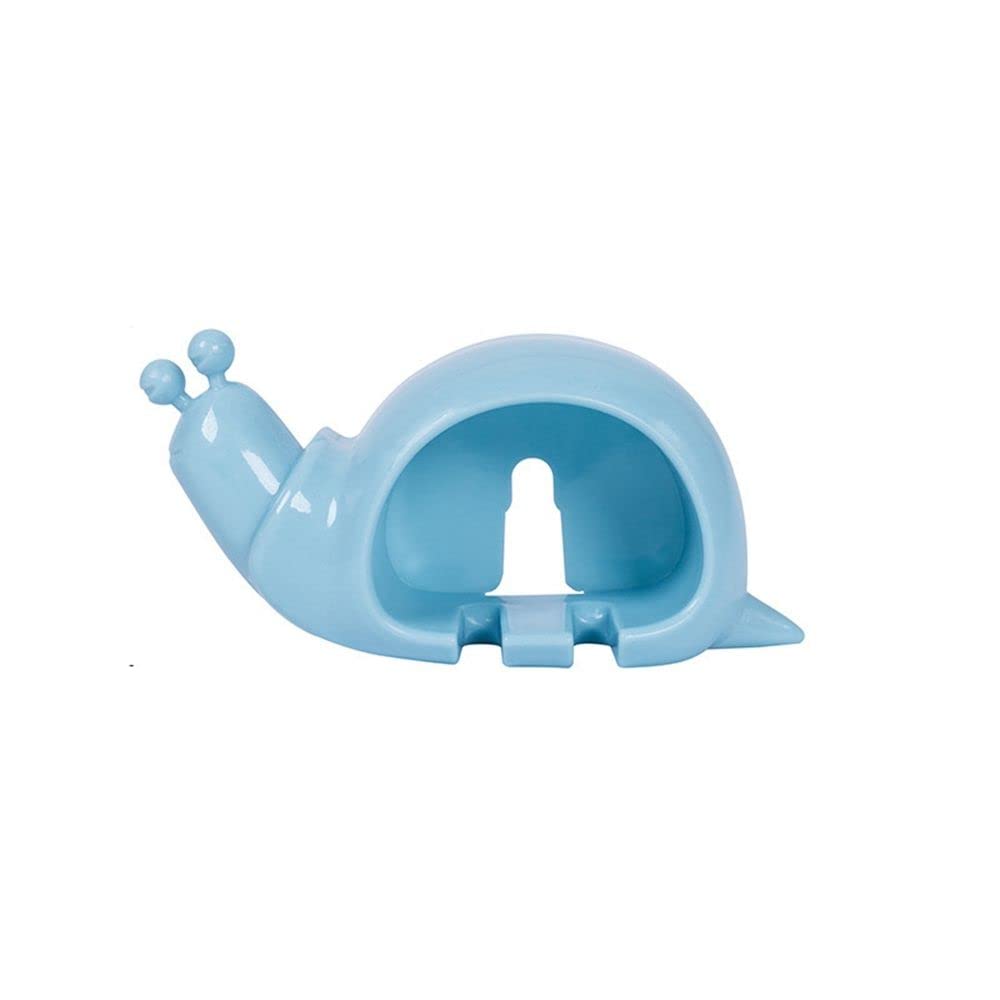 Cute Snail Toothbrush Holder - Wall Mounted Bathroom Organizer for Toothbrush & Razor - Creative Cartoon Design (Light Blue) - Perfect for Kids Bathroom, Kitchen Sink & Travel Essentials Storage