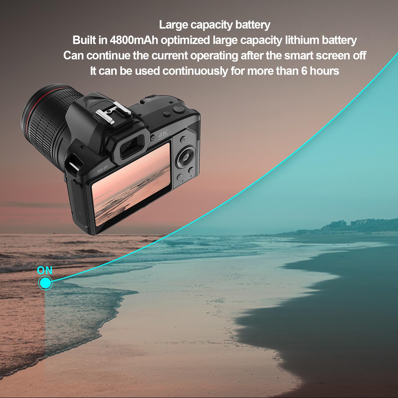 DPOFIRS 4K Digital Camera with 16X Zoom & Wide Angle Lens - 64MP Night Vision WiFi Vlogging Camera with 3