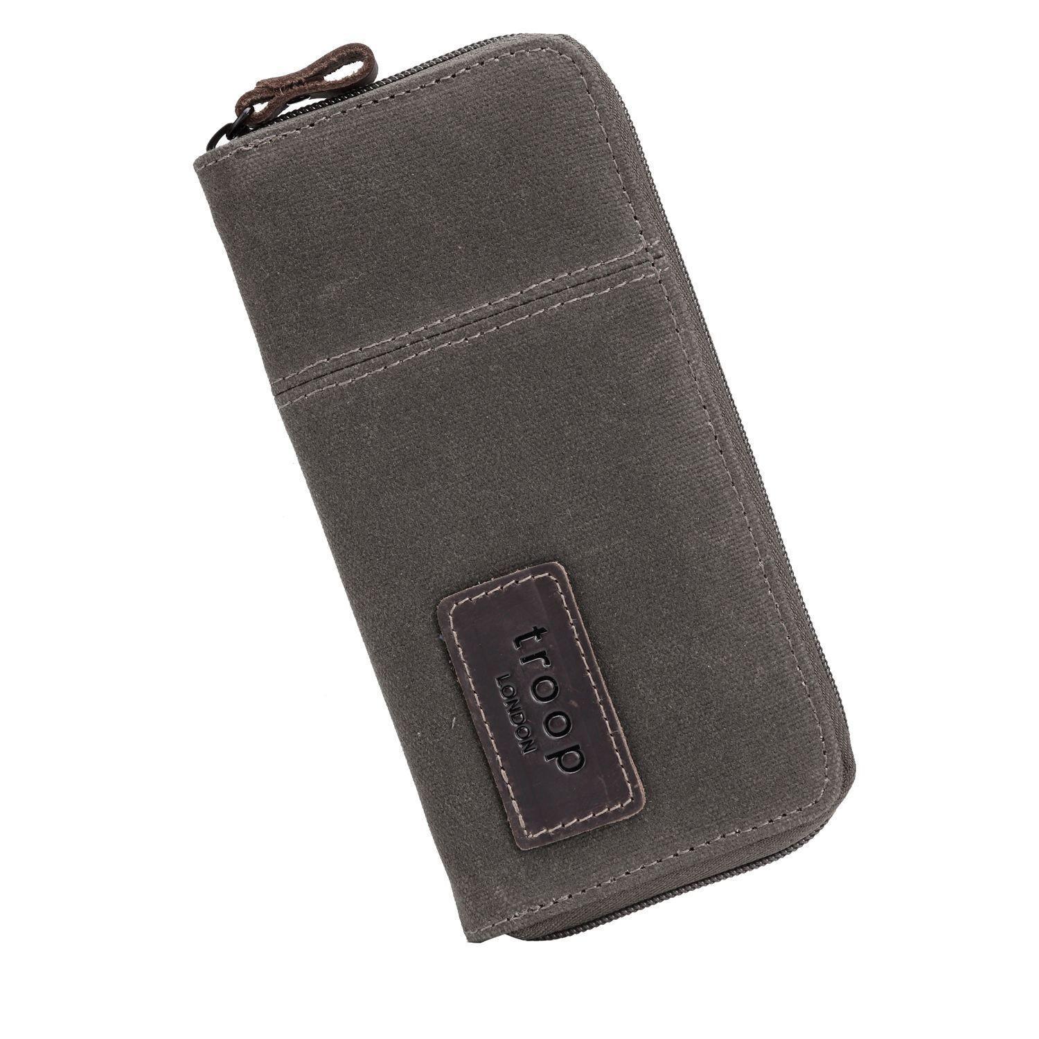 TRP0501 Troop London Canvas Zip Around Wallet for Men & Women - Stylish & Durable Travel Money Organizer for Everyday Use
